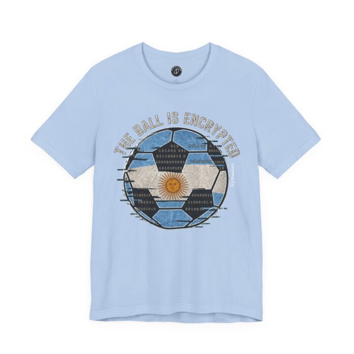 The Ball Is Encrypted Argentina Soccer Cyber T-Shirt