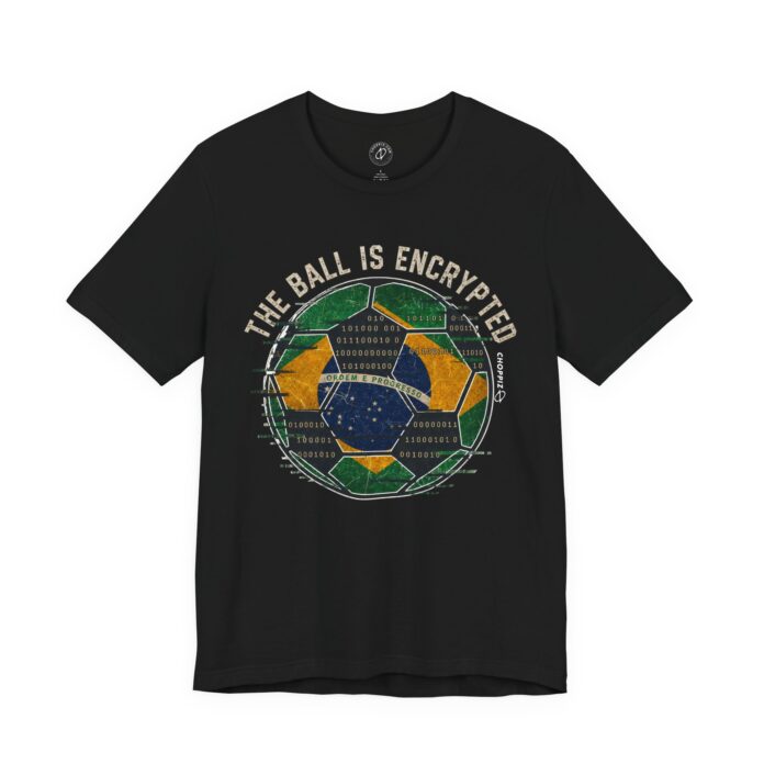 The Ball Is Encrypted Brazil Soccer Cyber T-Shirt