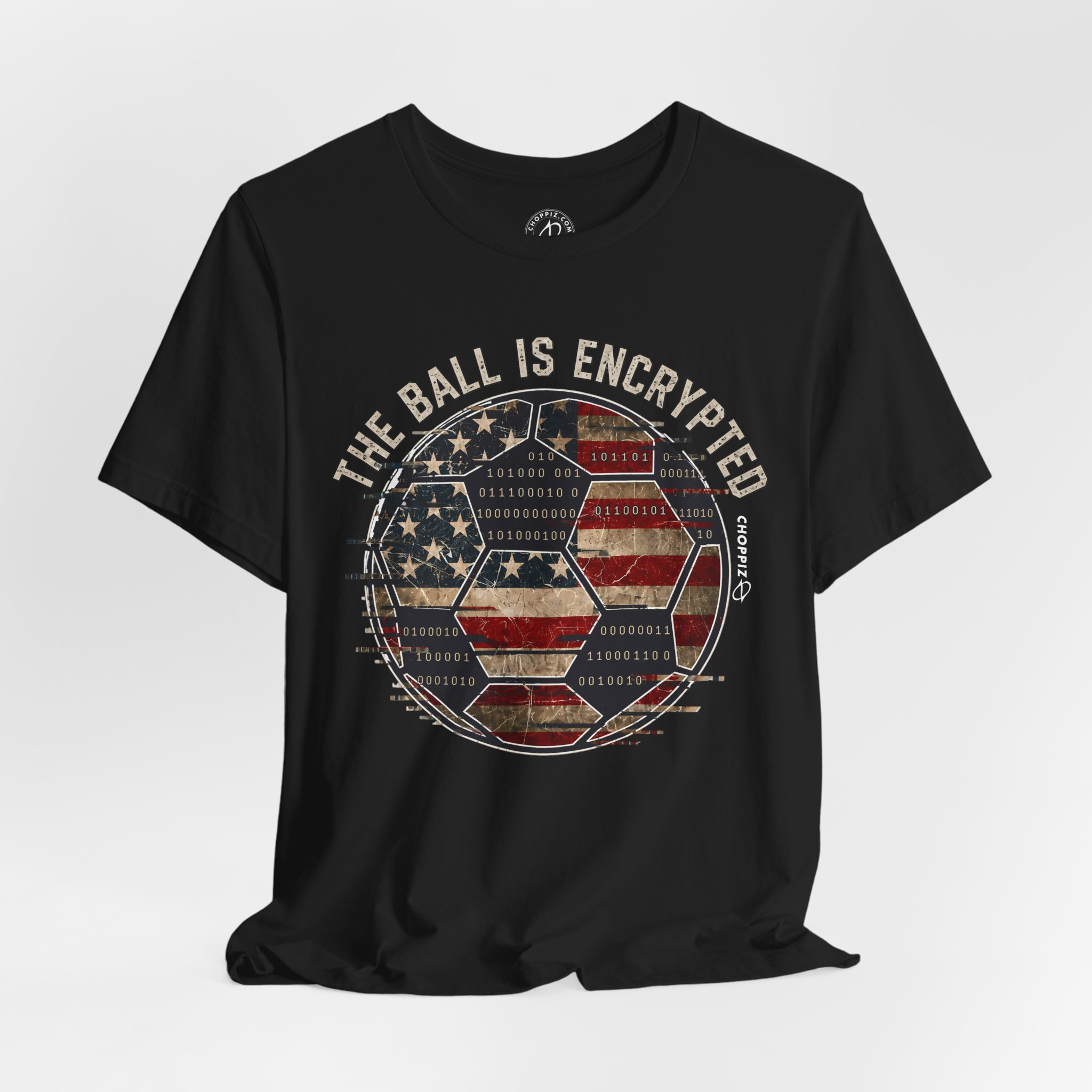 The Ball Is Encrypted USA Soccer Cyber T-Shirt