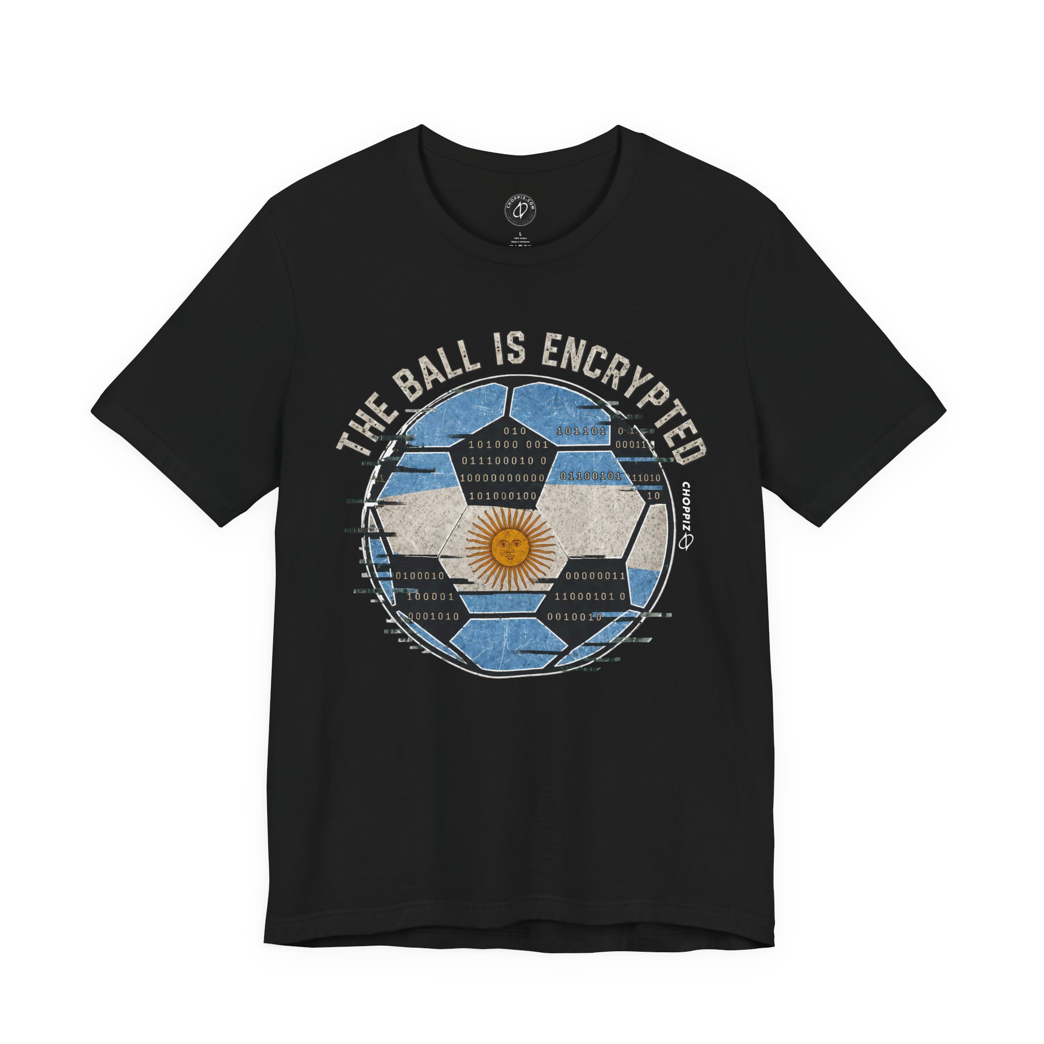 The Ball Is Encrypted Argentina Soccer Cyber T-Shirt