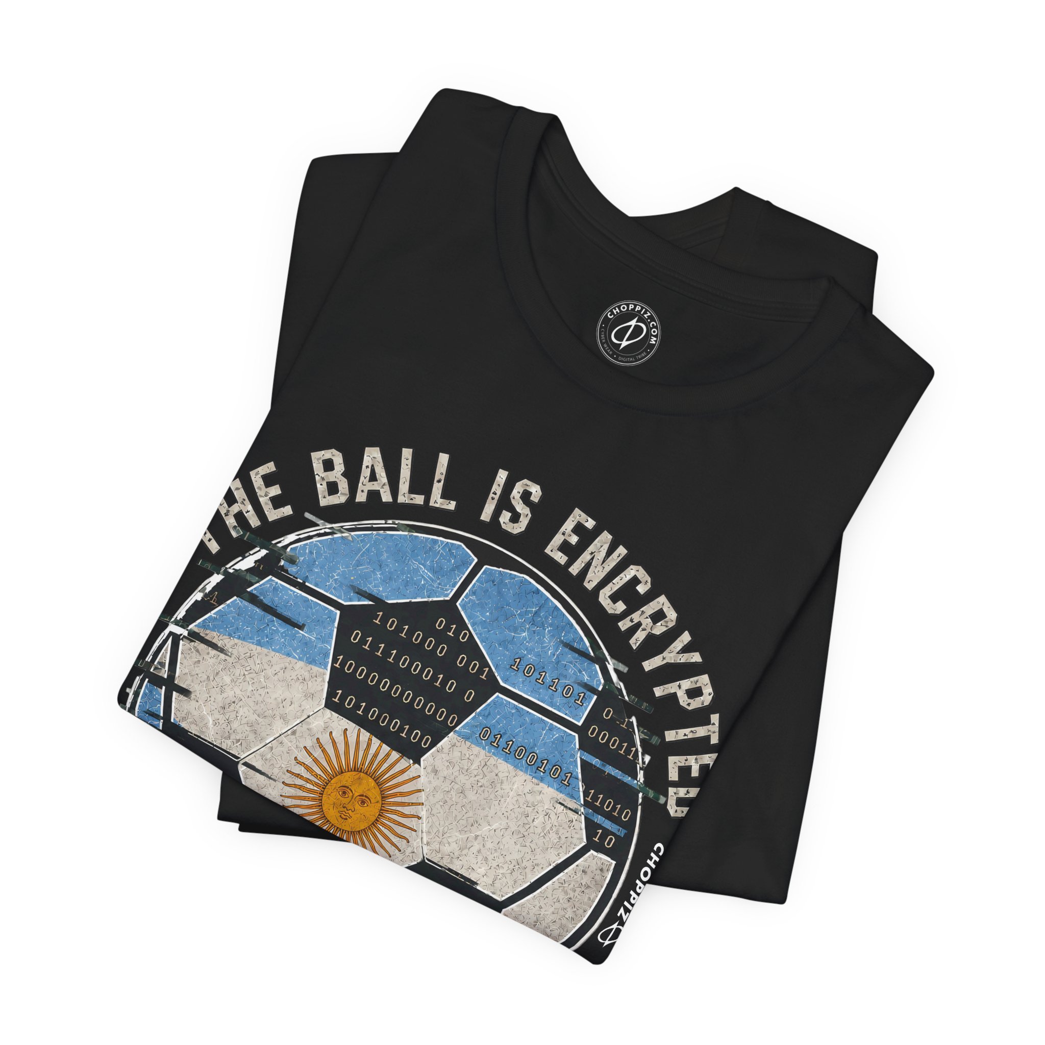 The Ball Is Encrypted Argentina Soccer Cyber T-Shirt
