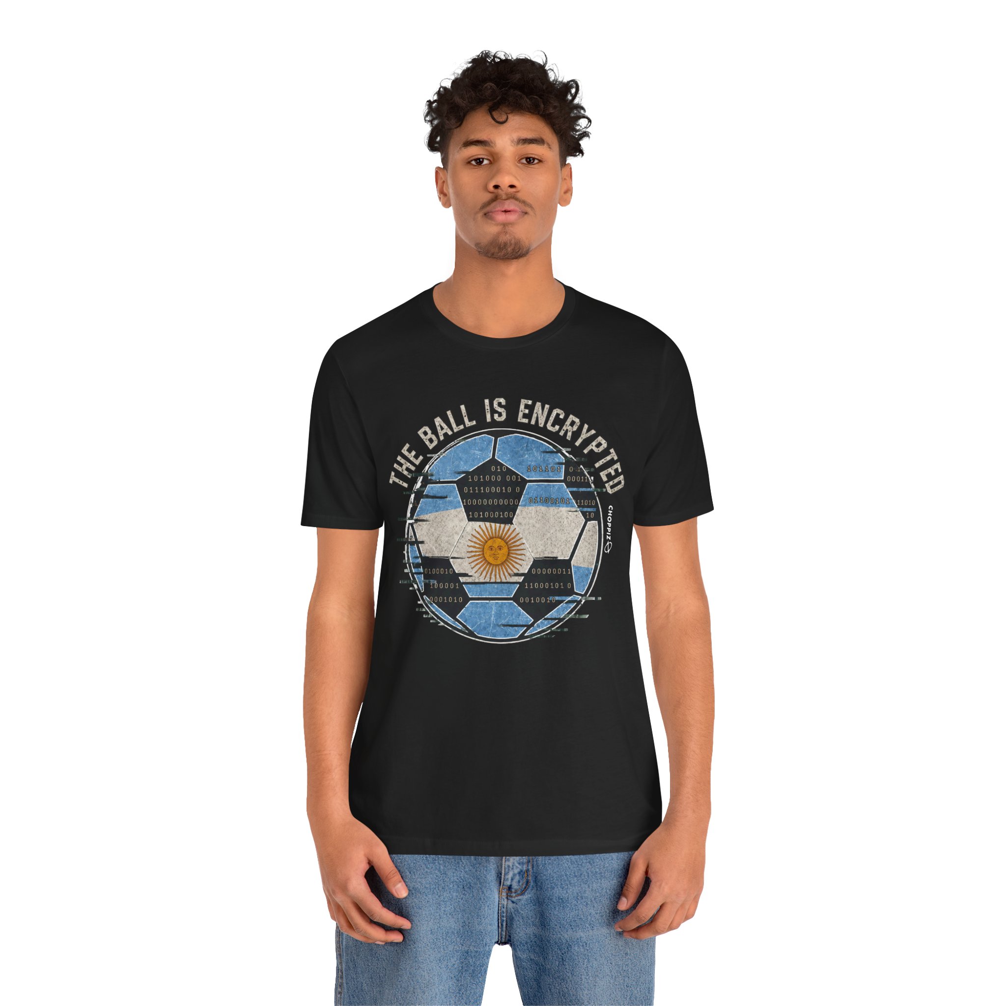 The Ball Is Encrypted Argentina Soccer Cyber T-Shirt
