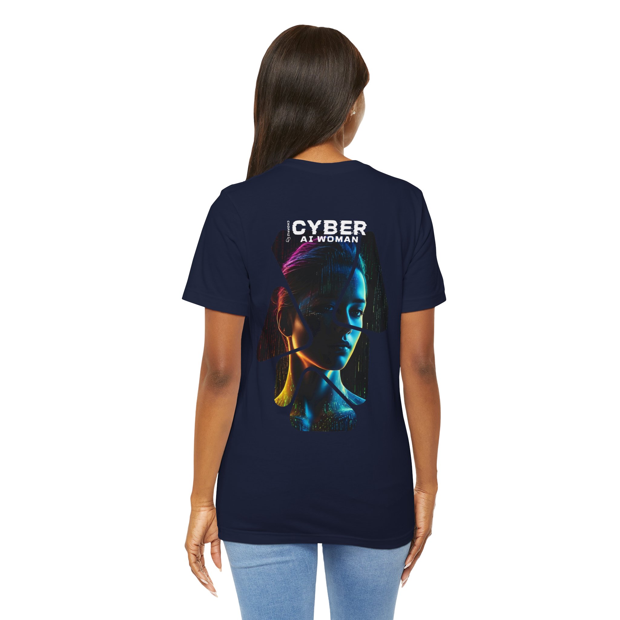Cyber AI Woman Digital Future T-Shirt BIW08