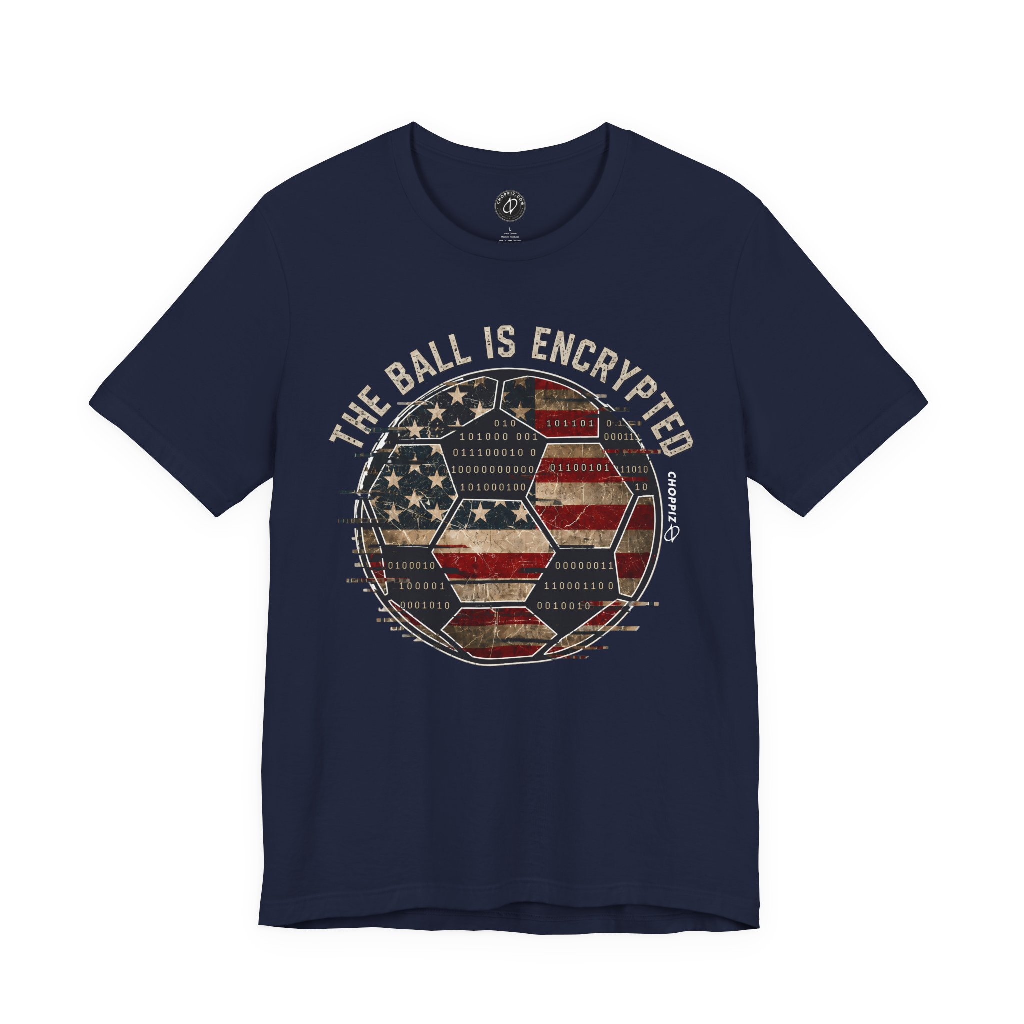 The Ball Is Encrypted USA Soccer Cyber T-Shirt