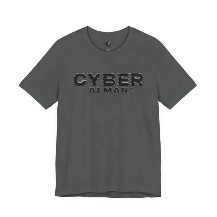 Cyber AI Man Digital Future Typographic T-Shirt