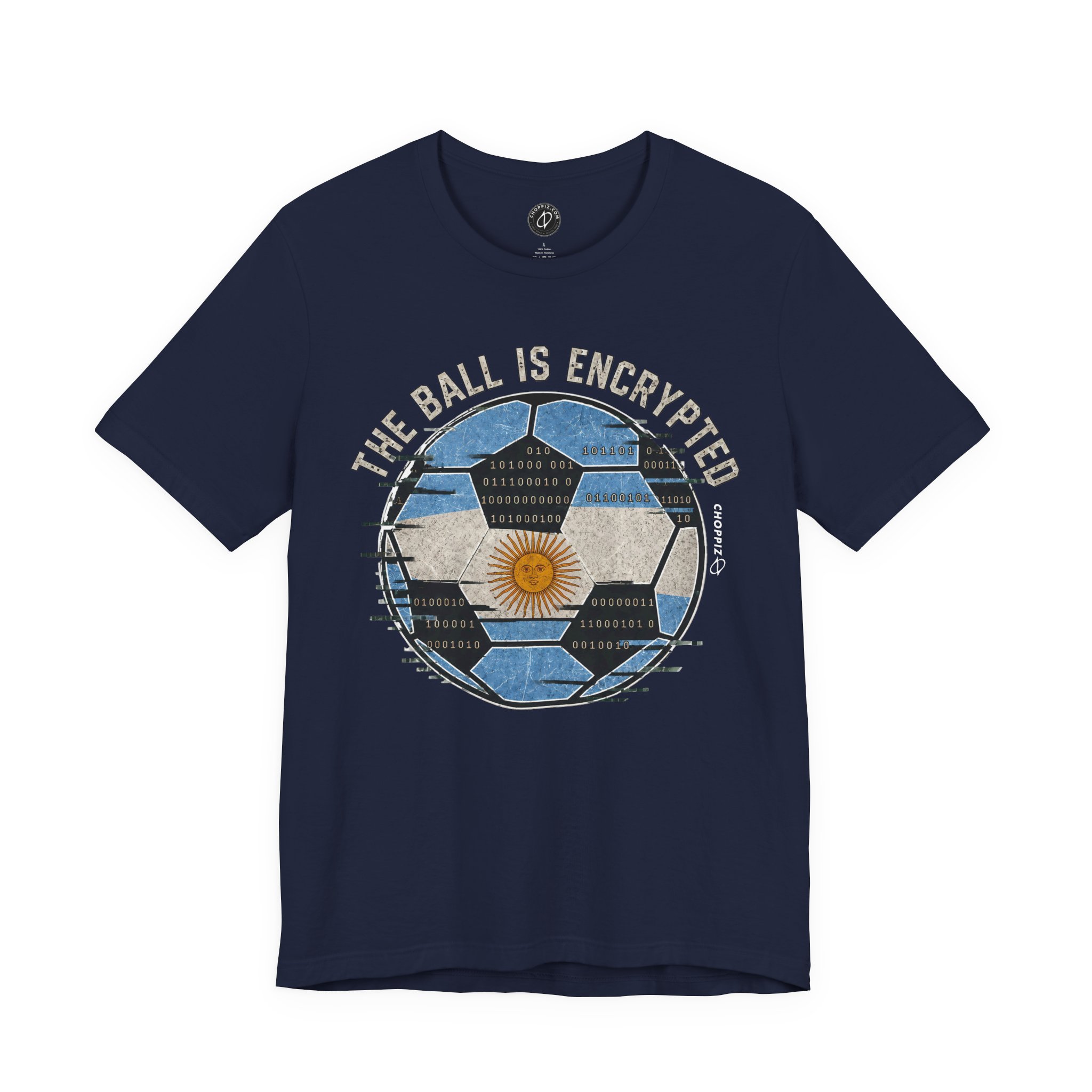 The Ball Is Encrypted Argentina Soccer Cyber T-Shirt