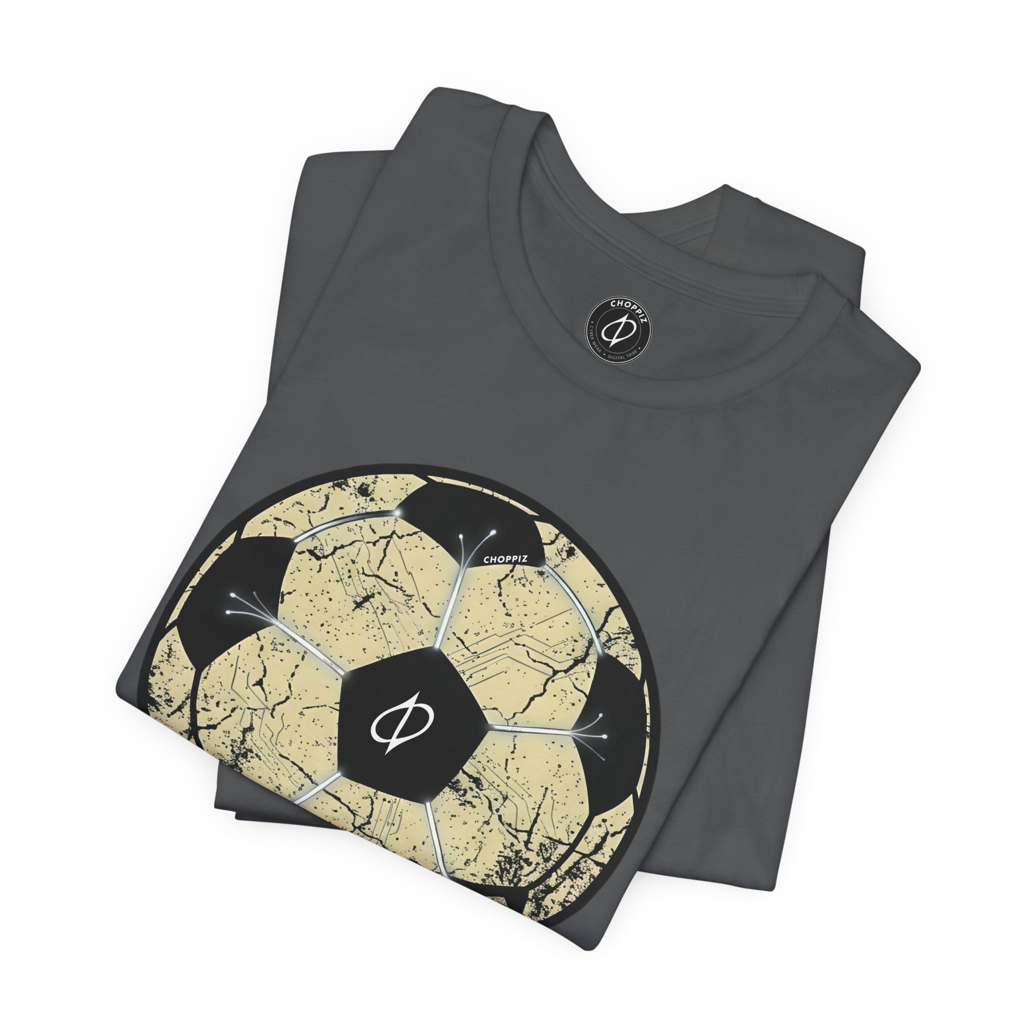 Connected Soccer Ball Cyber Circuit Graphic T-Shirt