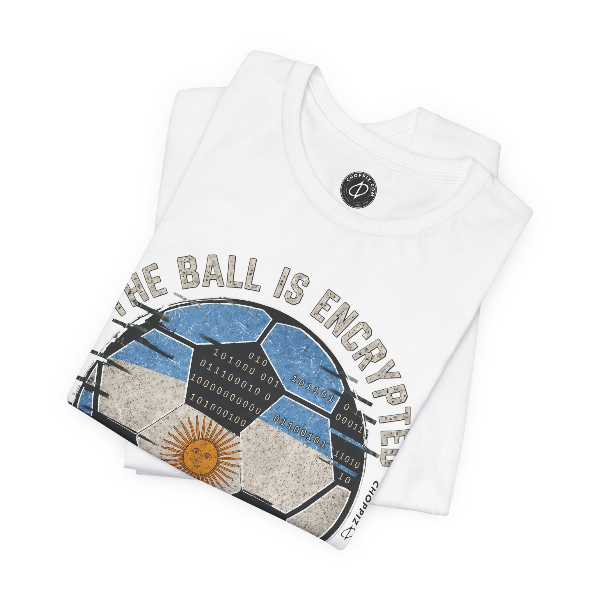 The Ball Is Encrypted Argentina Soccer Cyber T-Shirt