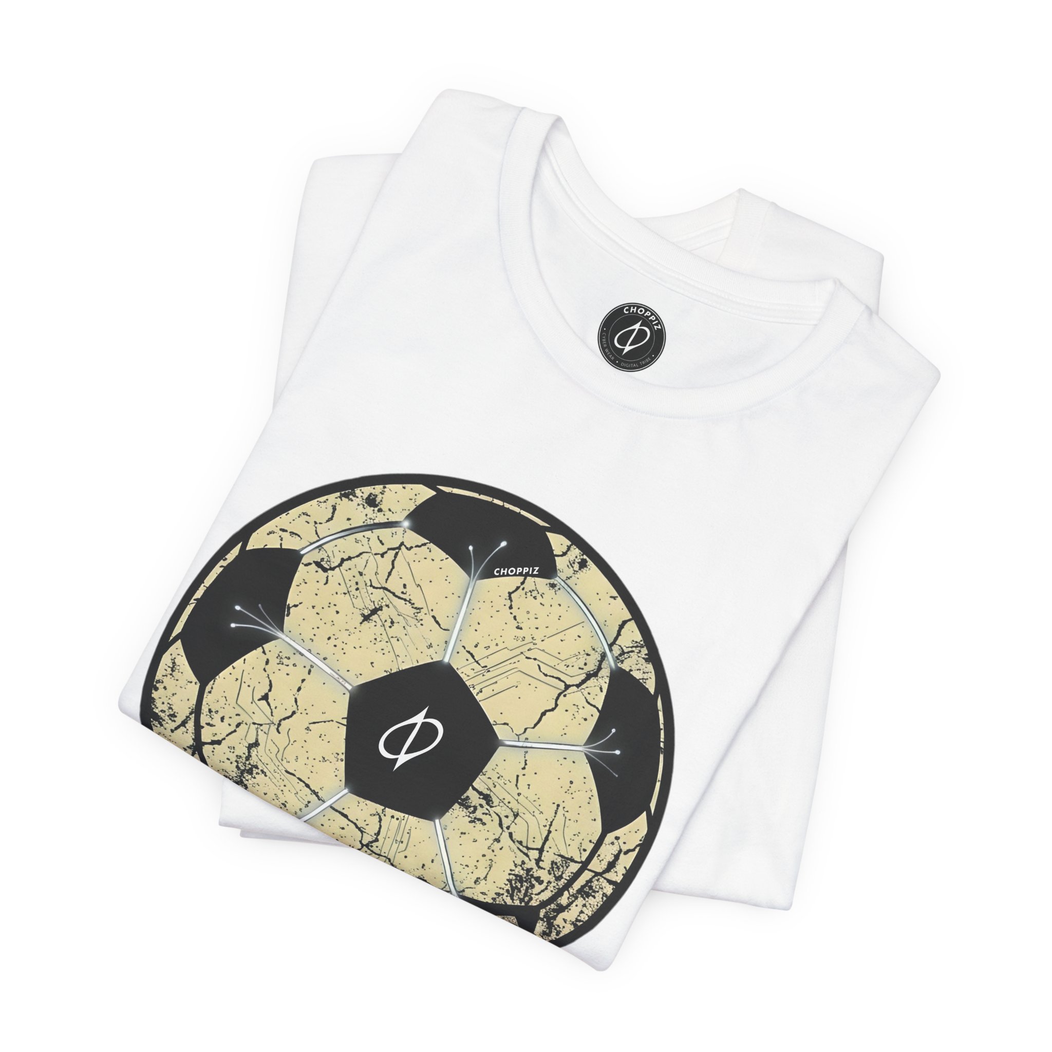 Connected Soccer Ball Cyber Circuit Graphic T-Shirt