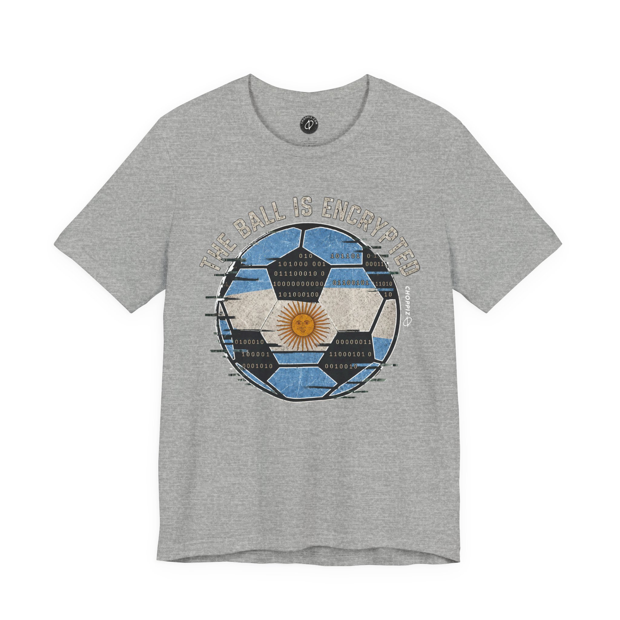The Ball Is Encrypted Argentina Soccer Cyber T-Shirt