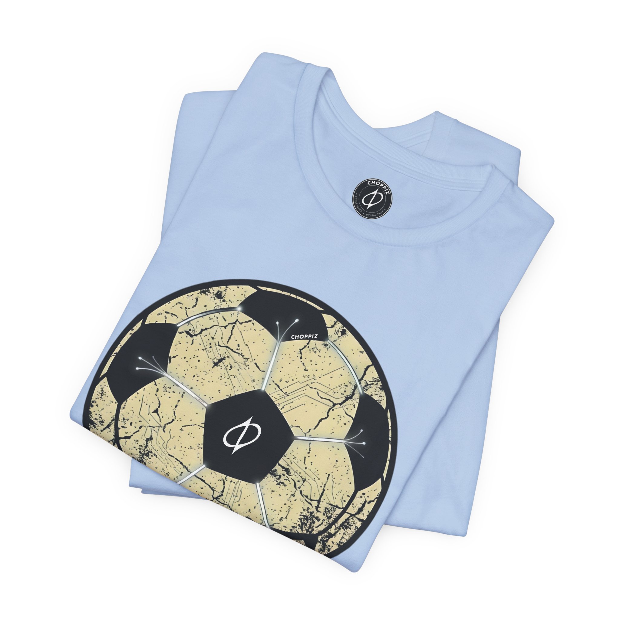 Connected Soccer Ball Cyber Circuit Graphic T-Shirt