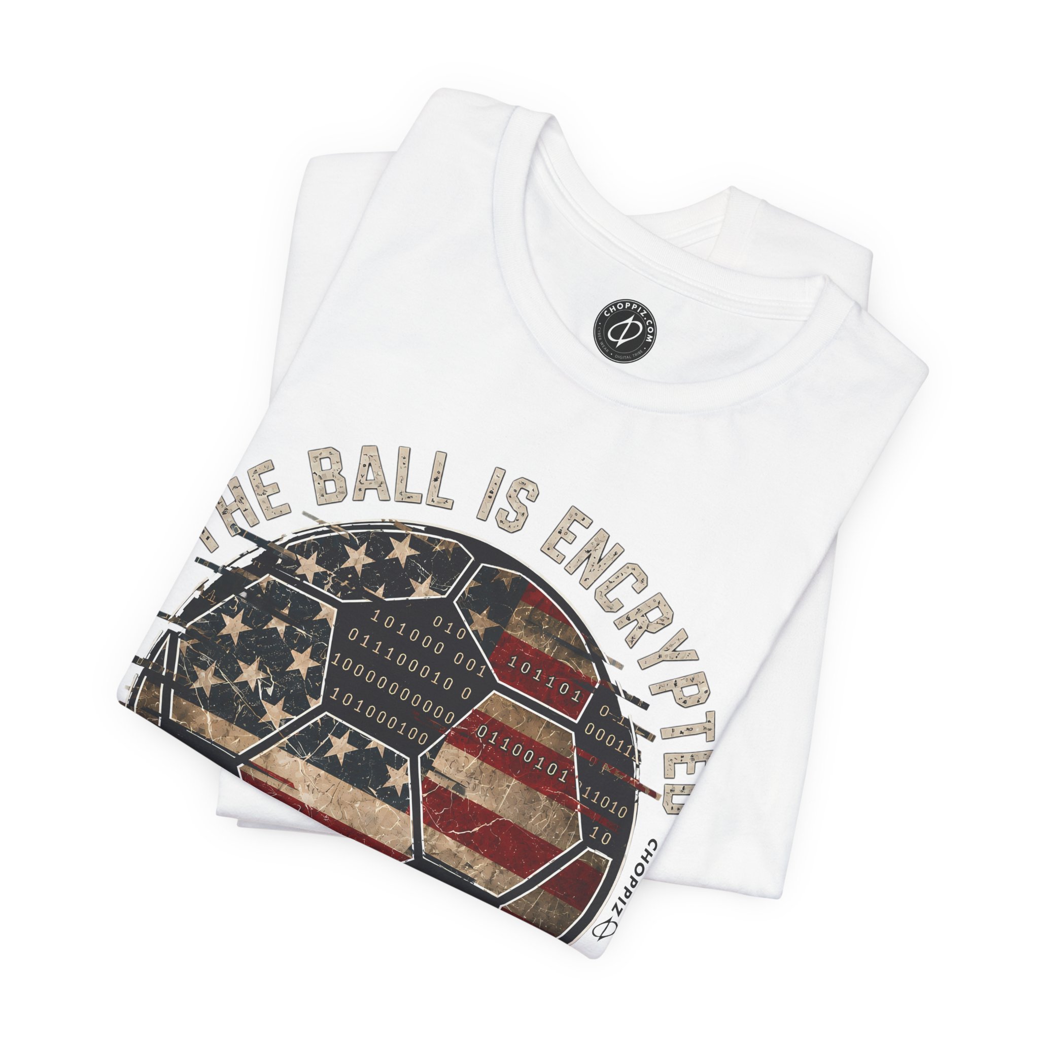 The Ball Is Encrypted USA Soccer Cyber T-Shirt