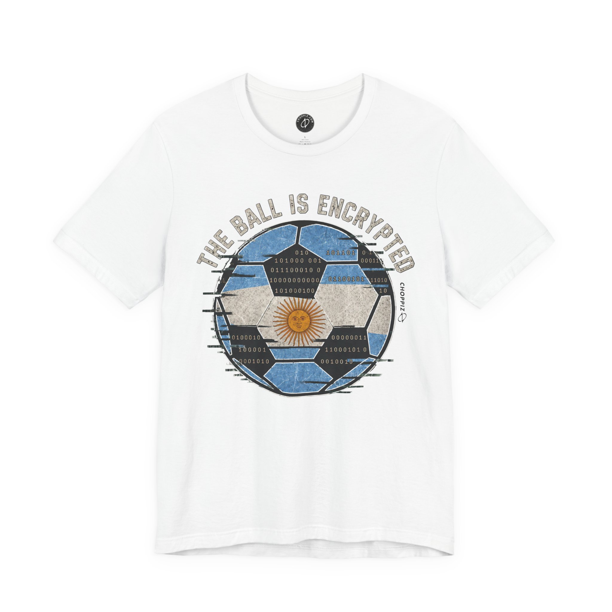 The Ball Is Encrypted Argentina Soccer Cyber T-Shirt