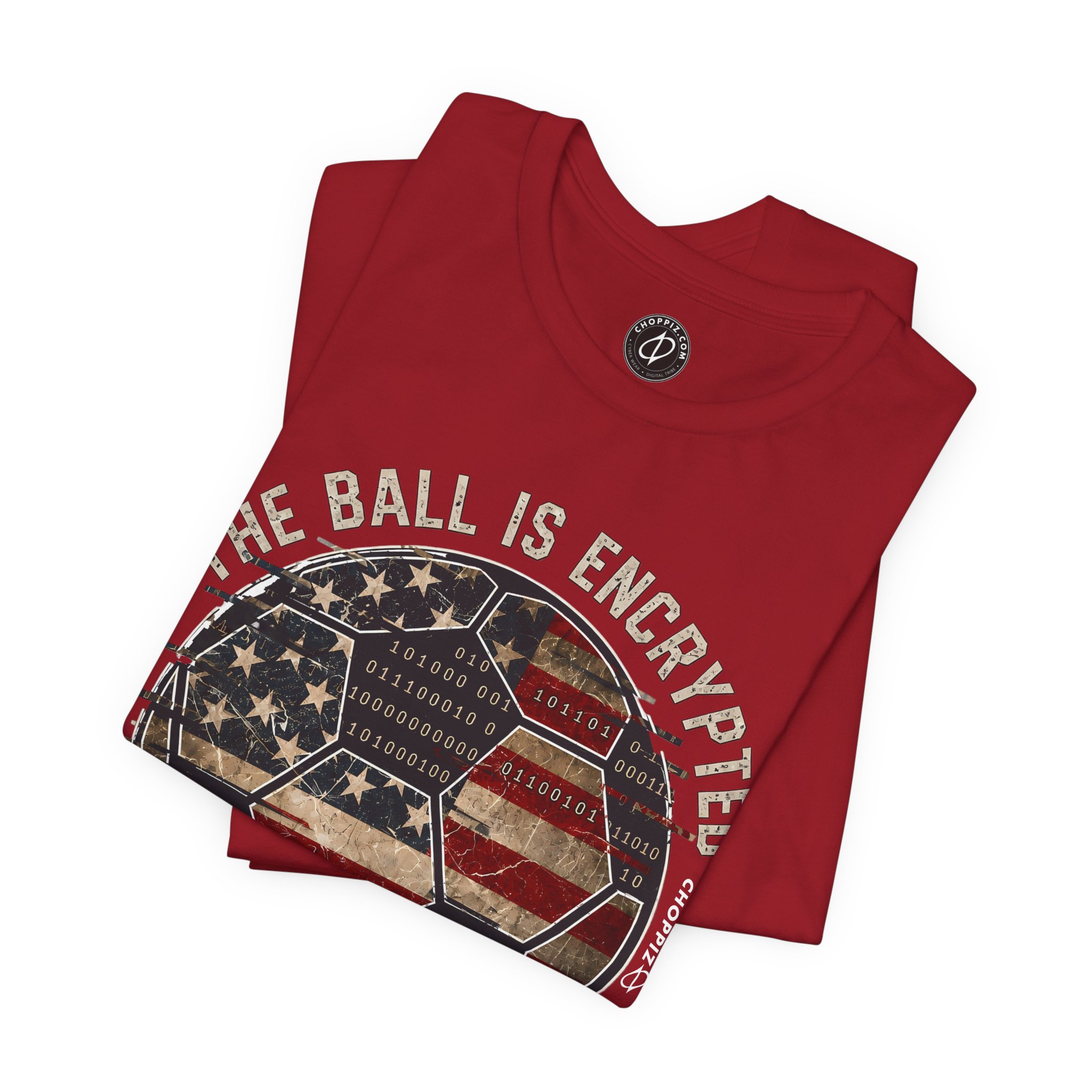 The Ball Is Encrypted USA Soccer Cyber T-Shirt