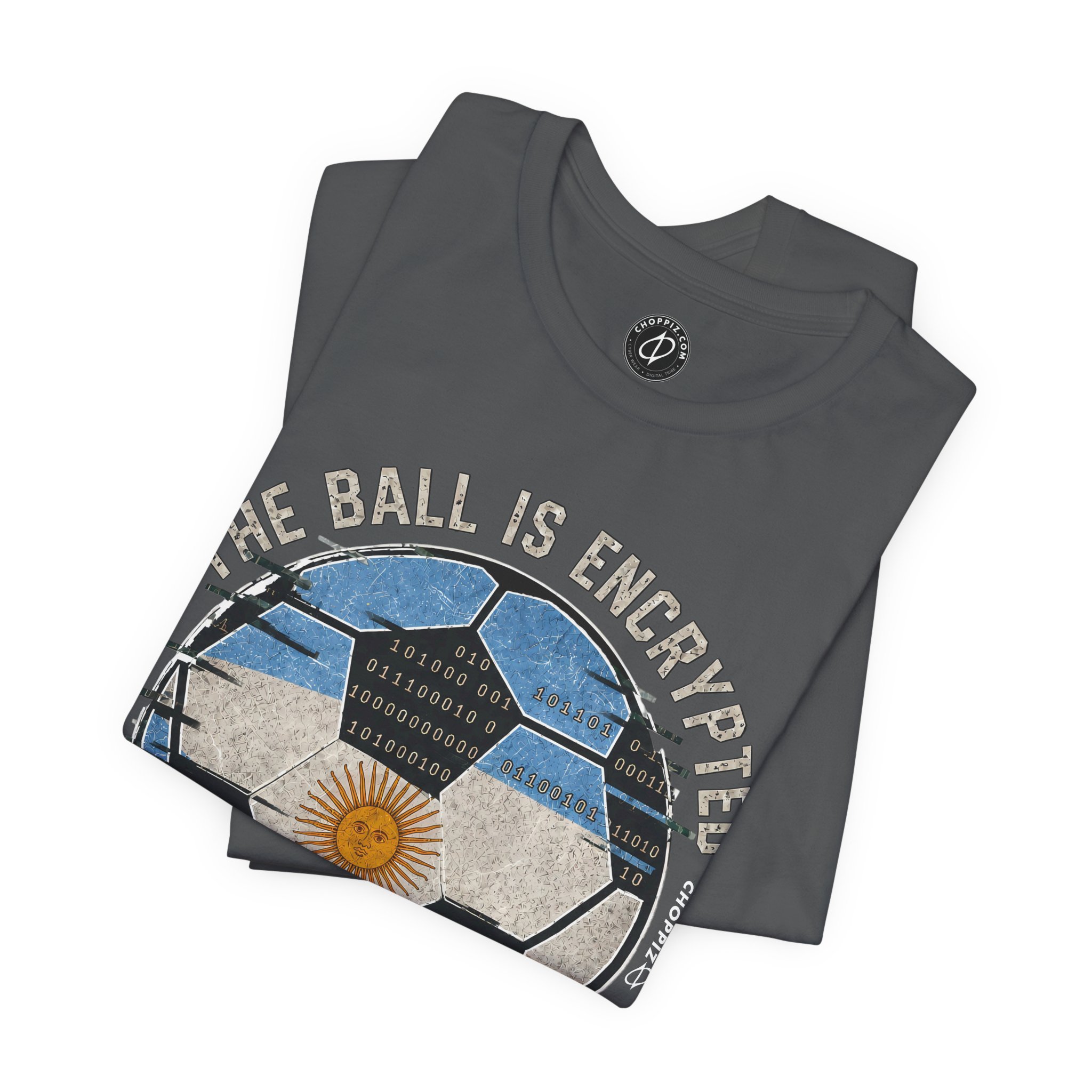 The Ball Is Encrypted Argentina Soccer Cyber T-Shirt