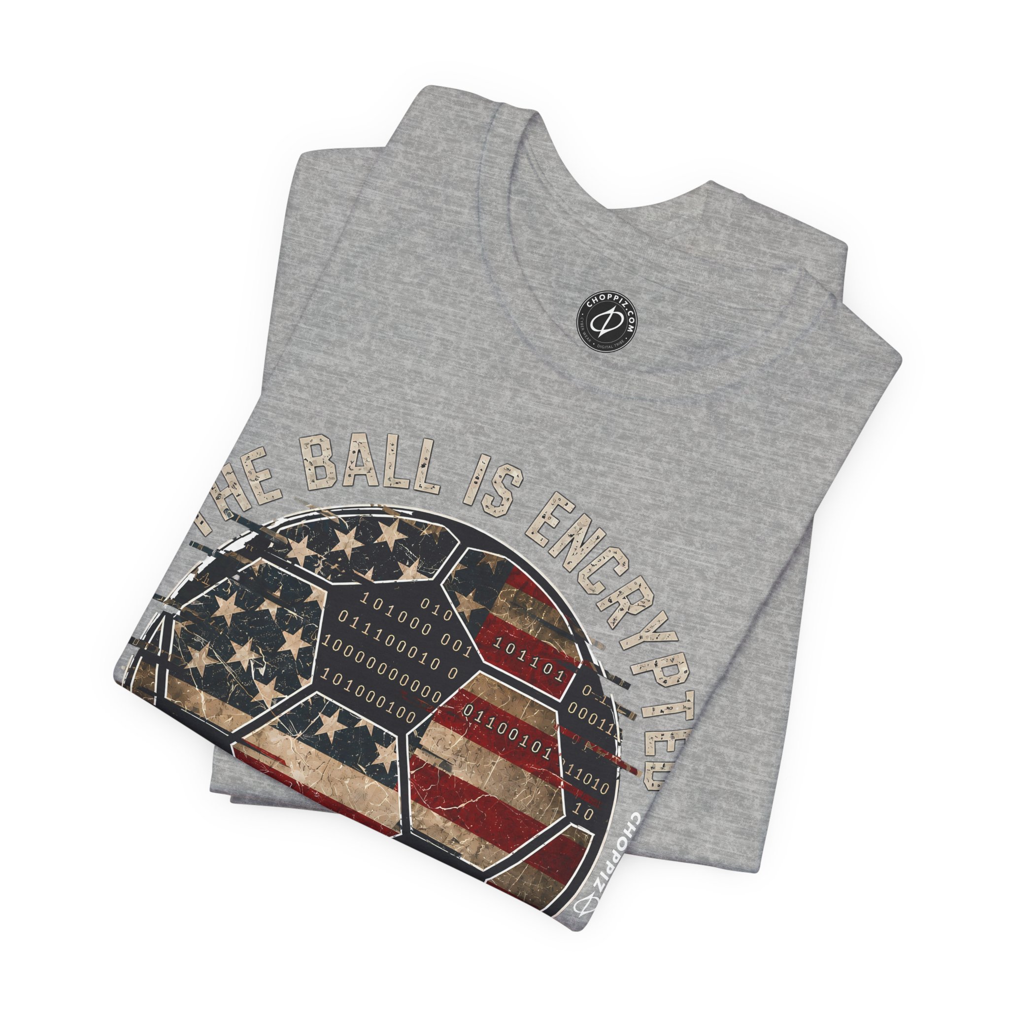 The Ball Is Encrypted USA Soccer Cyber T-Shirt