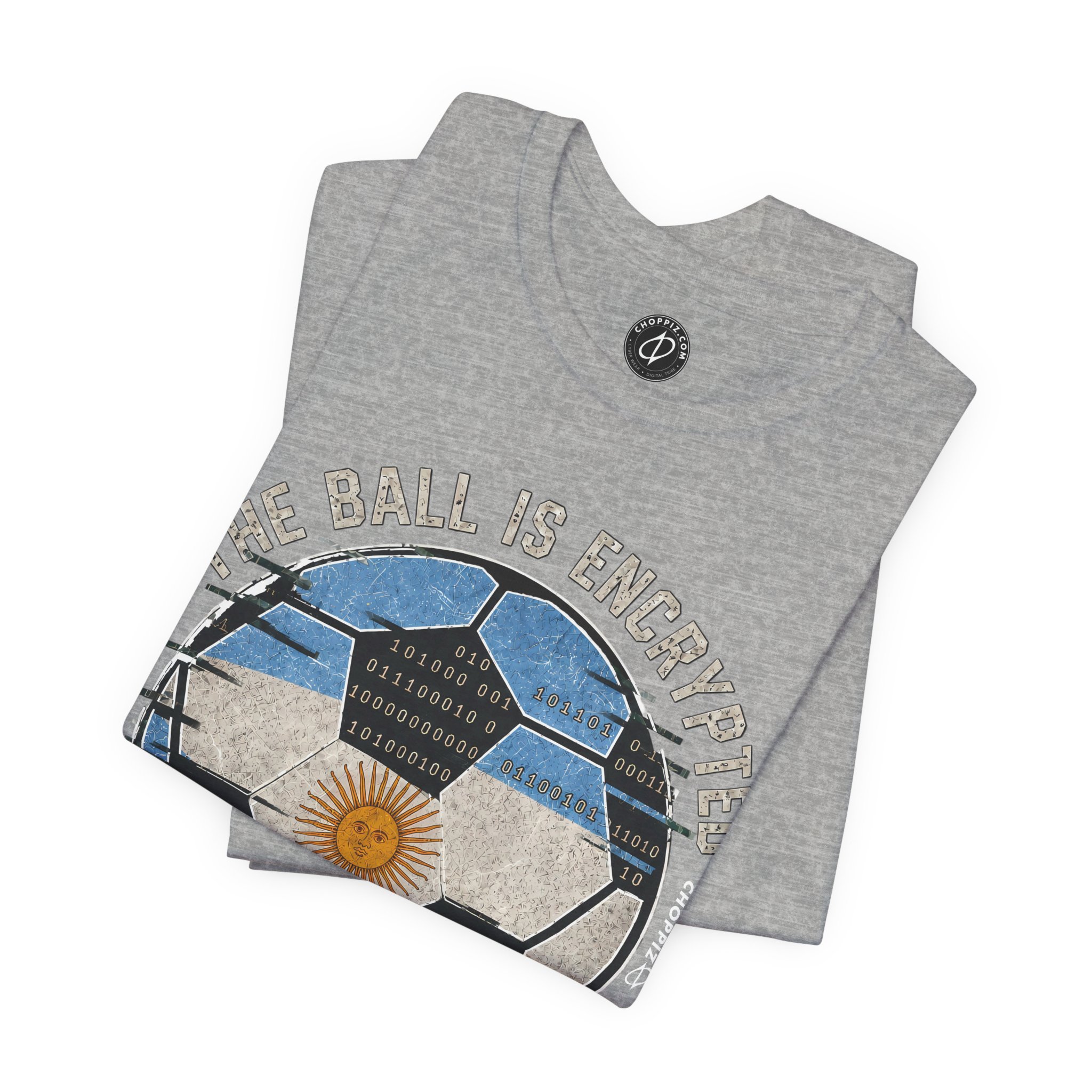 The Ball Is Encrypted Argentina Soccer Cyber T-Shirt