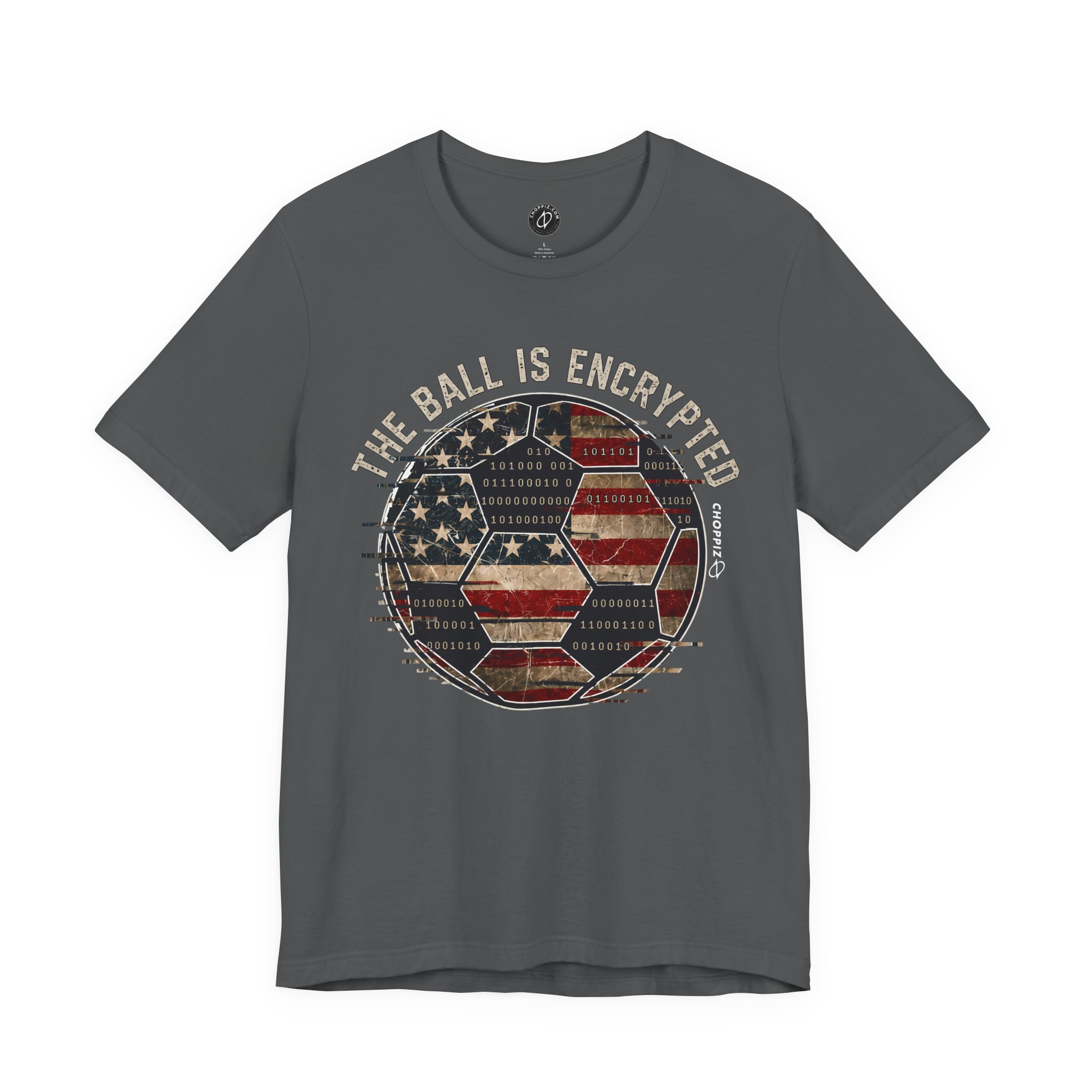 The Ball Is Encrypted USA Soccer Cyber T-Shirt