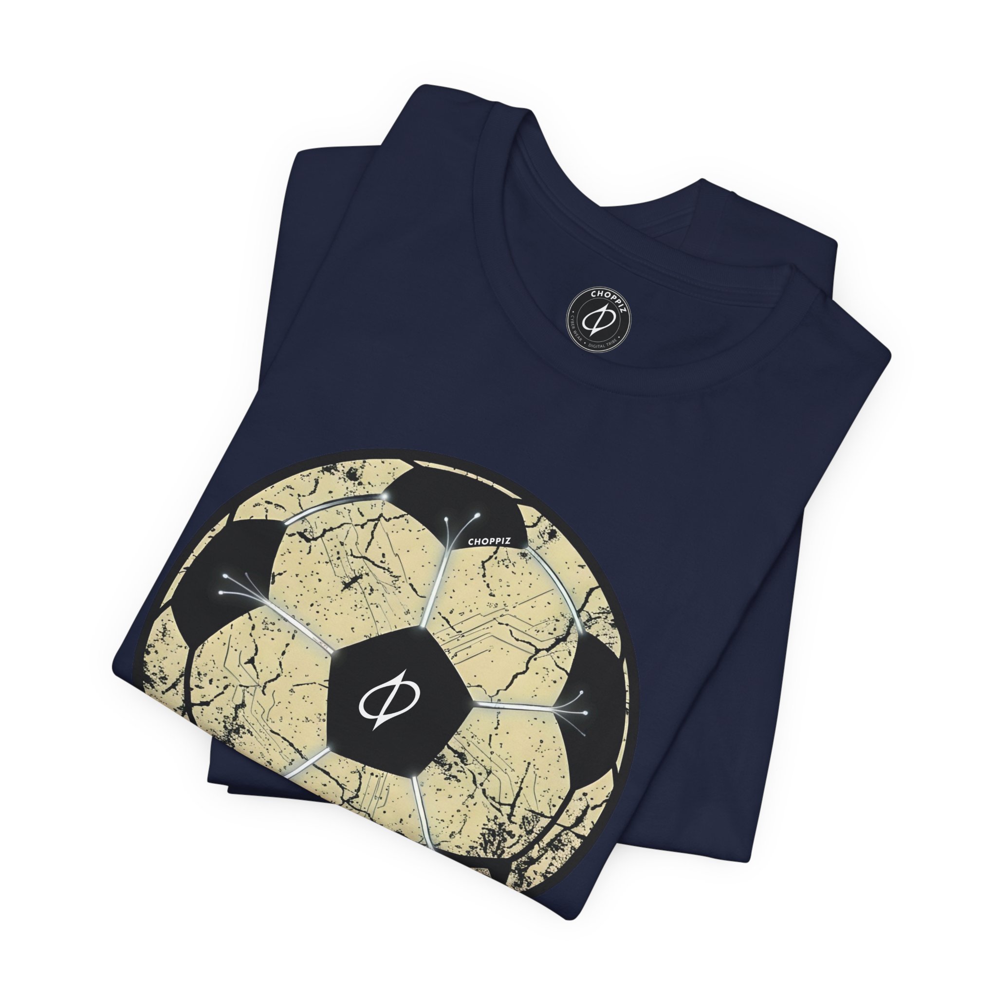 Connected Soccer Ball Cyber Circuit Graphic T-Shirt
