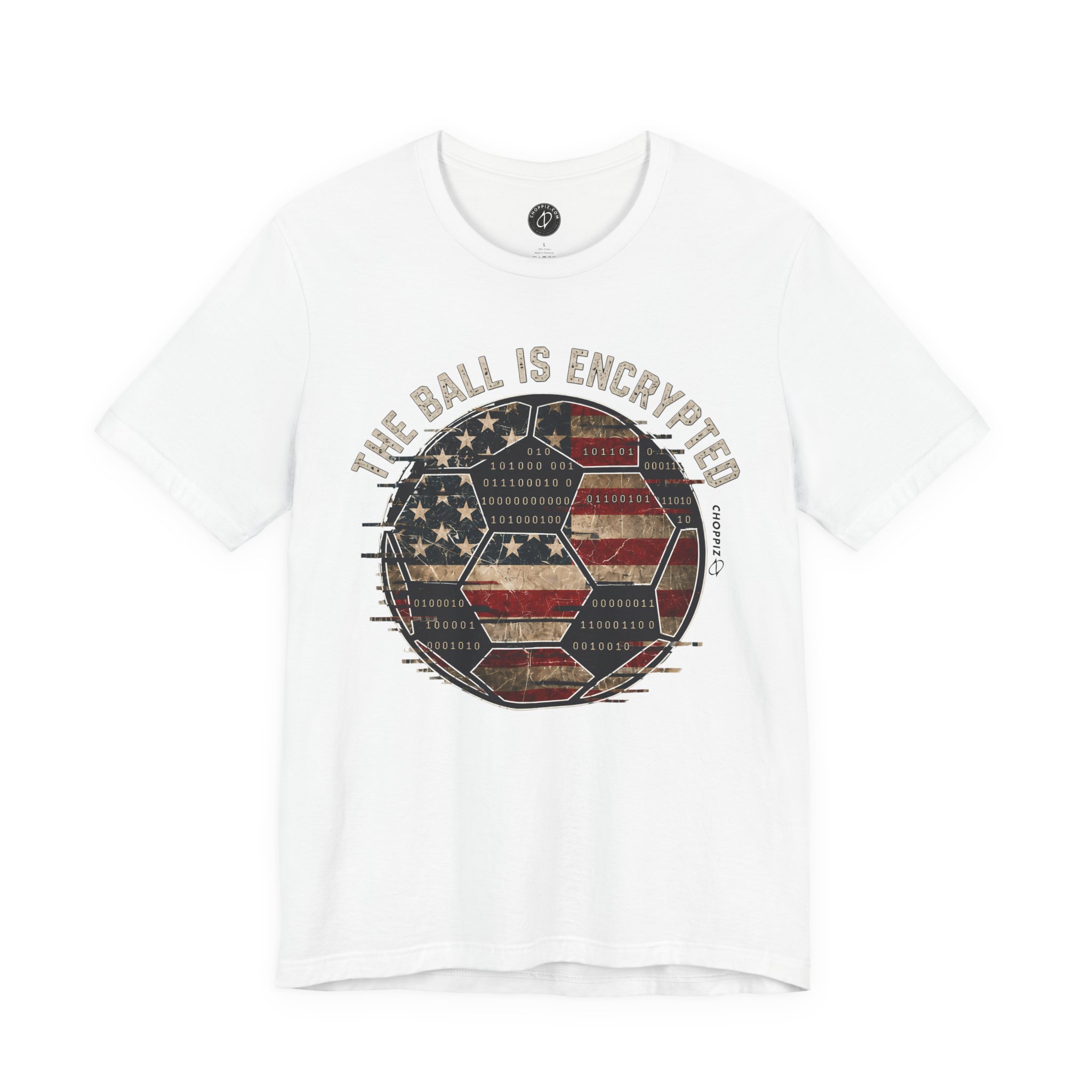 The Ball Is Encrypted USA Soccer Cyber T-Shirt