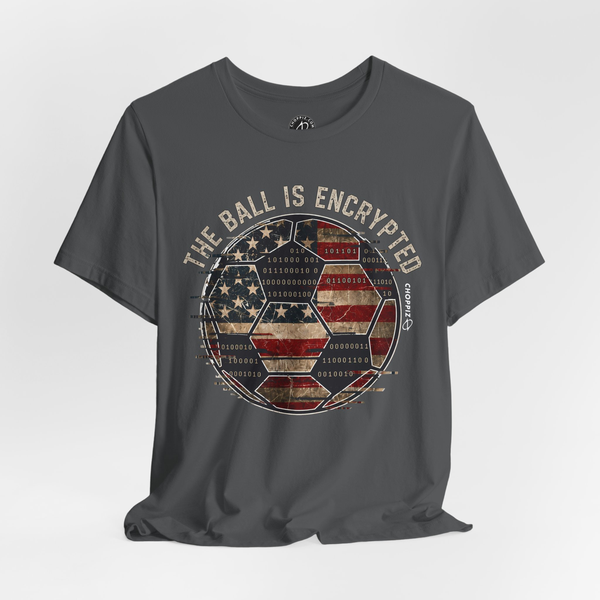 The Ball Is Encrypted USA Soccer Cyber T-Shirt