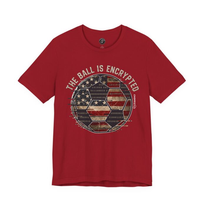 The Ball Is Encrypted USA Soccer Cyber T-Shirt