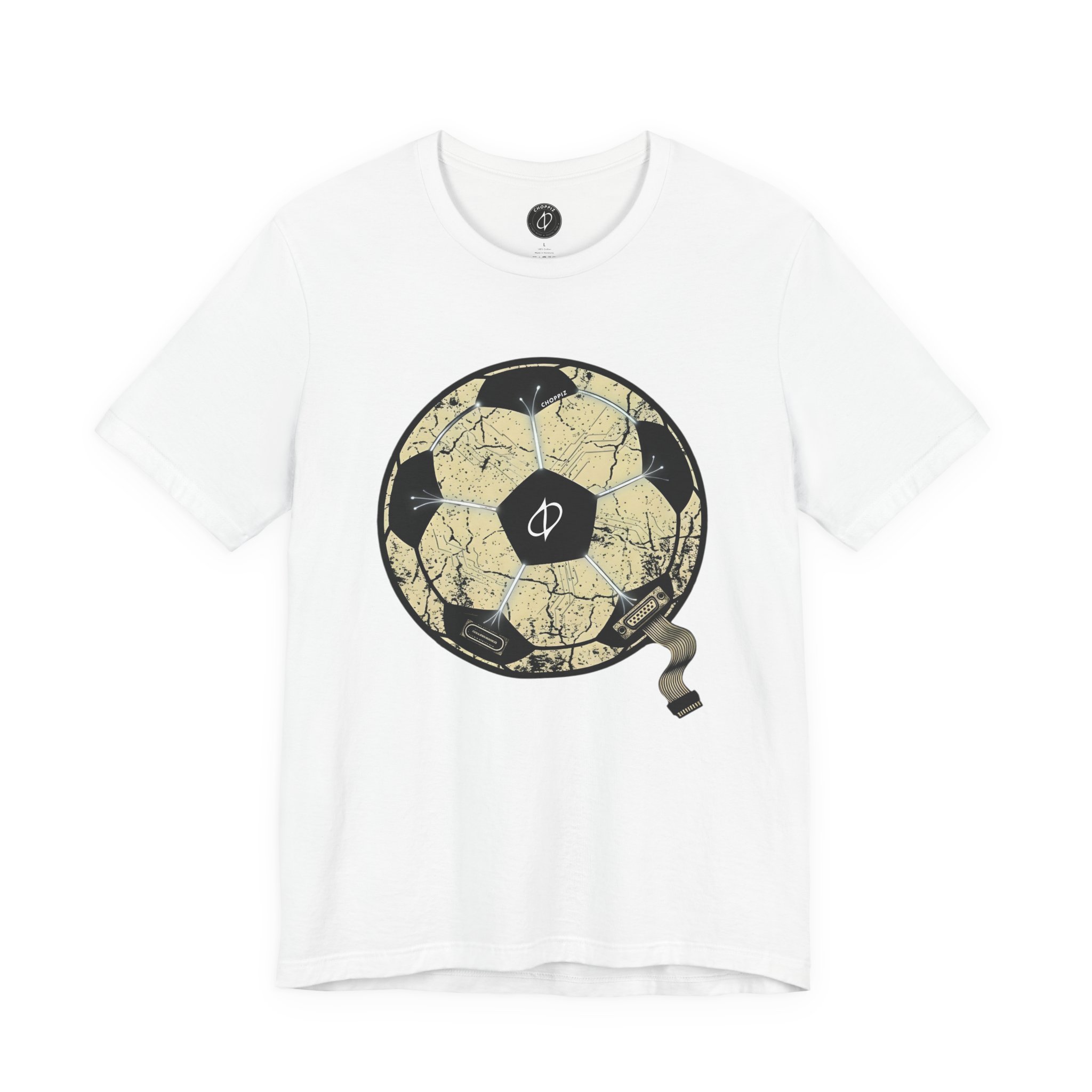 Connected Soccer Ball Cyber Circuit Graphic T-Shirt