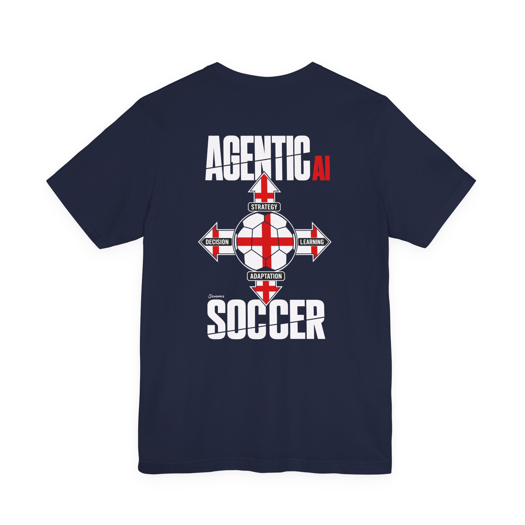 Agentic AI Soccer England Strategy T-Shirt