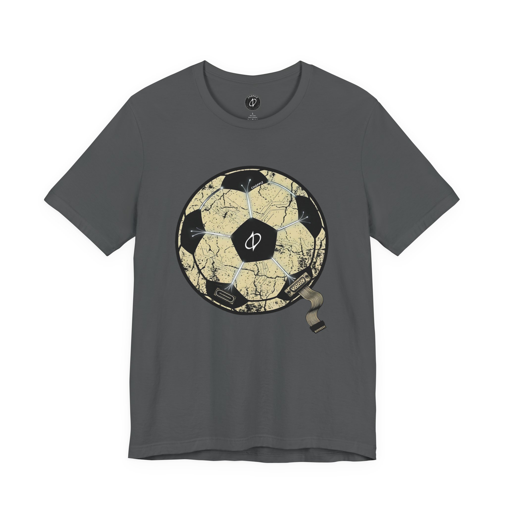 Connected Soccer Ball Cyber Circuit Graphic T-Shirt