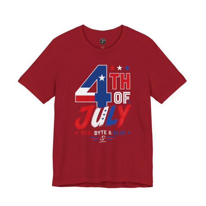 Red Byte and Blue Patriotic 4th of July T-Shirt