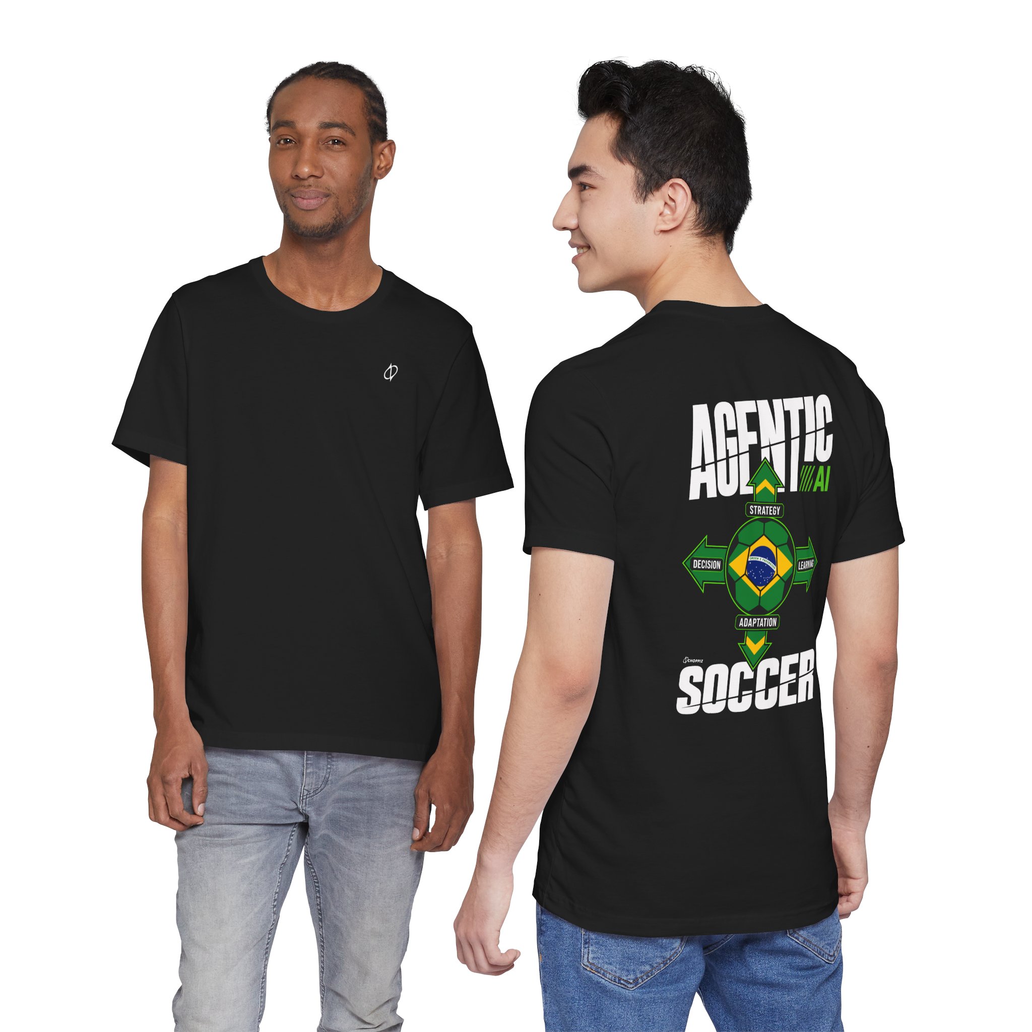 Agentic AI Soccer Brazil Strategy T-Shirt