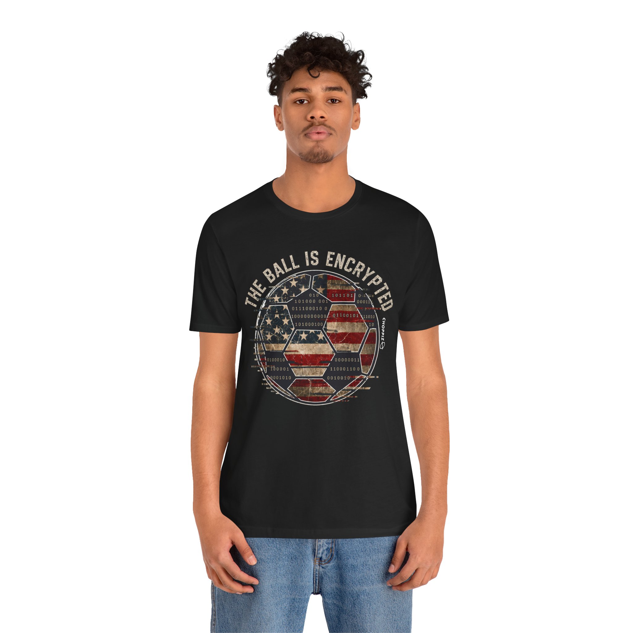 The Ball Is Encrypted USA Soccer Cyber T-Shirt