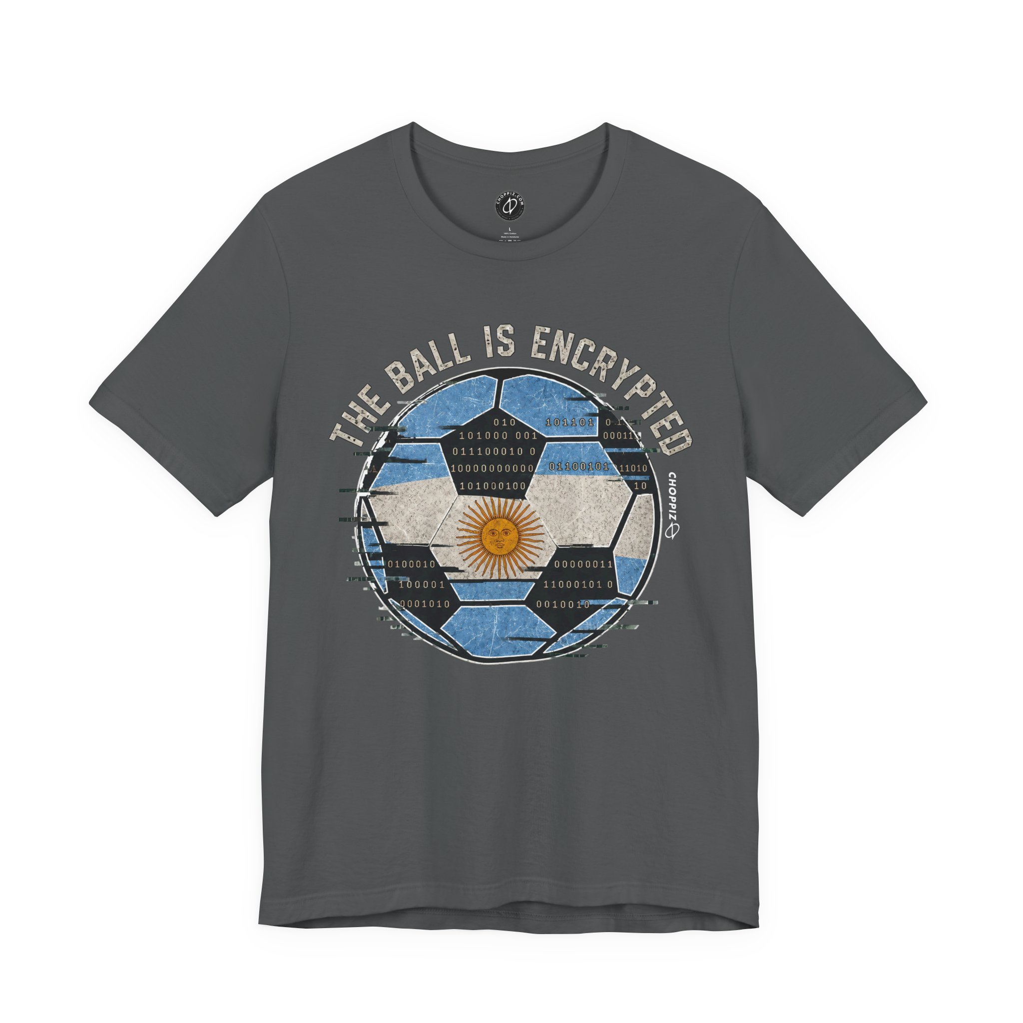 The Ball Is Encrypted Argentina Soccer Cyber T-Shirt
