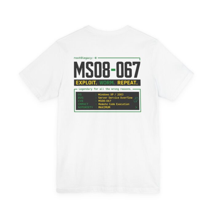 MS08-067 Shook Windows Systems T-Shirt