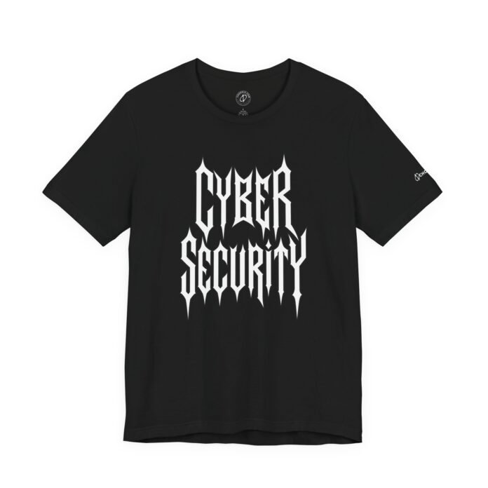 Cyber Security Heavy Metal Typography T-Shirt