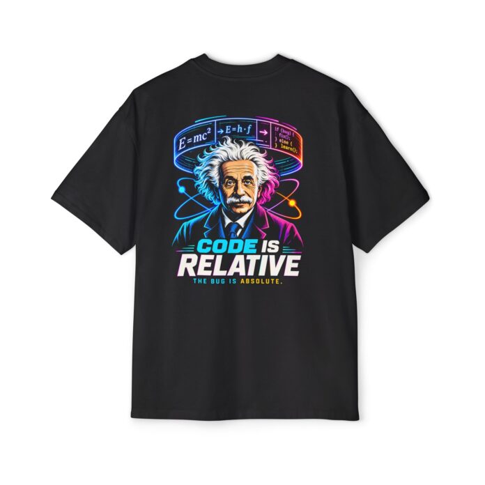 Code Is Relative Einstein Oversized Tee