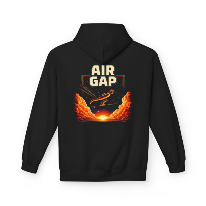 Air Gap Ski Hacker Softstyle Hoodie in black, air gap ski hoodie with back print