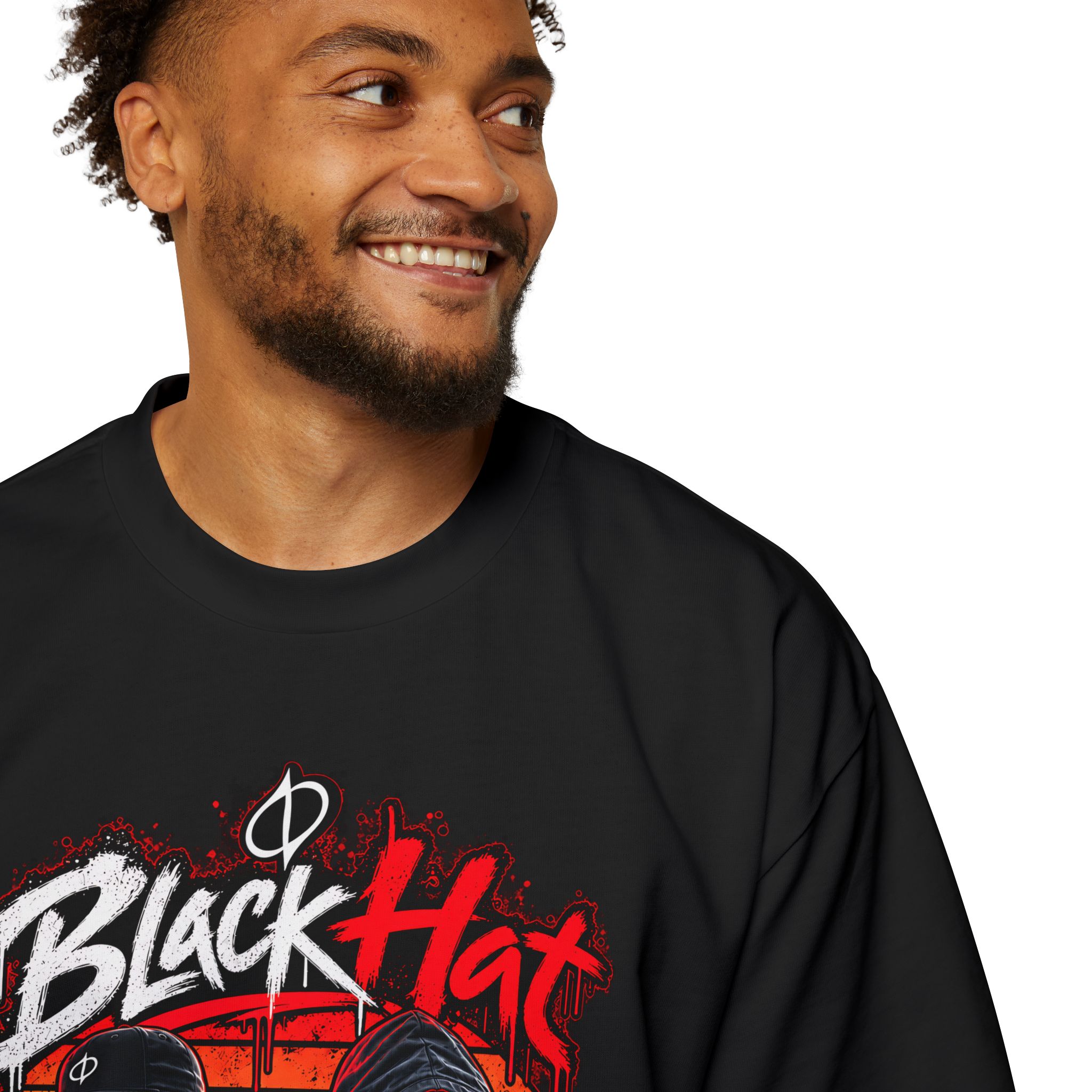 Black Hat - We Not Friends Oversized Tee - Image 3