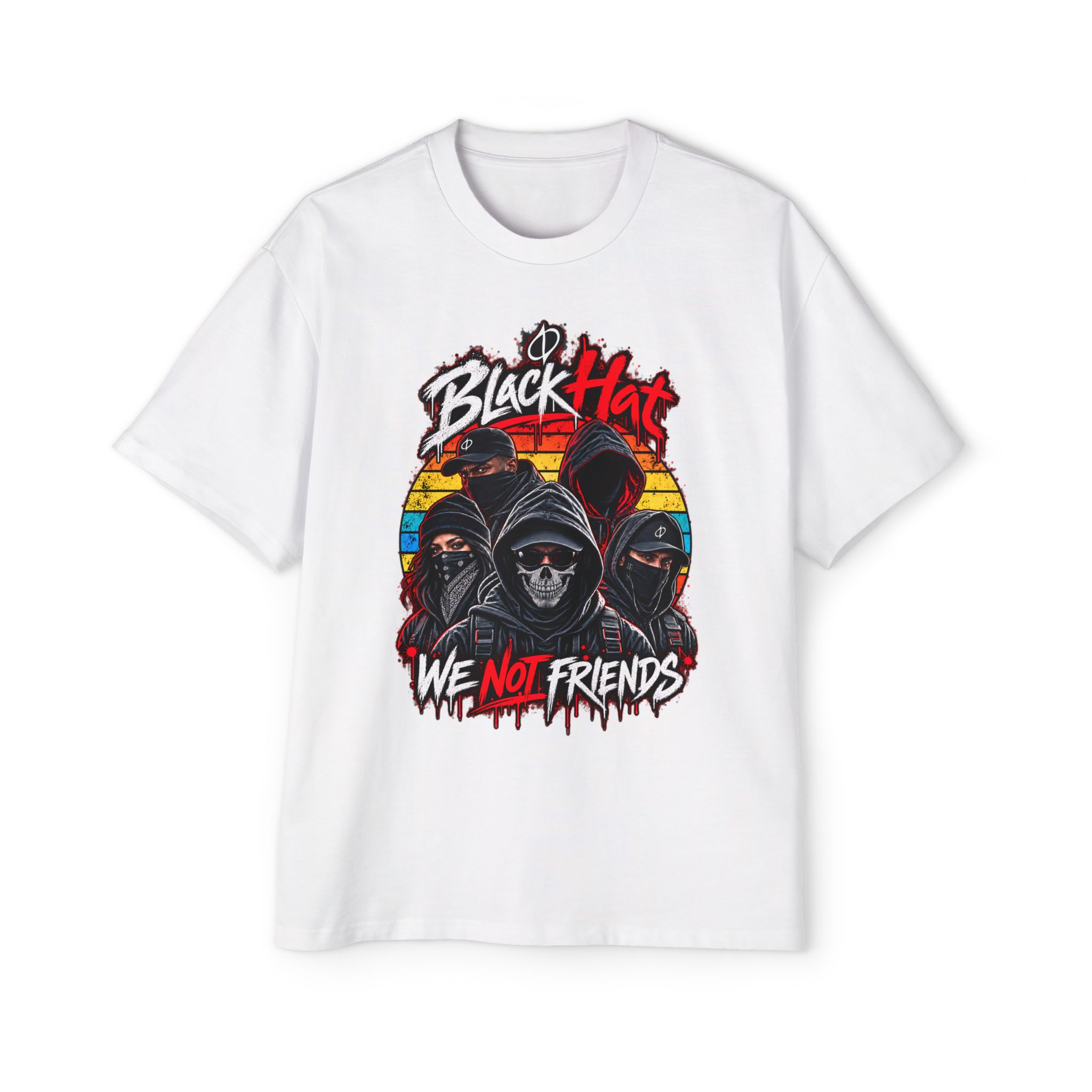 Black Hat - We Not Friends Oversized Tee - Image 4