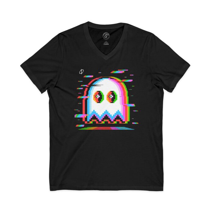 Glitch Glitch Ghost V-Neck Tee