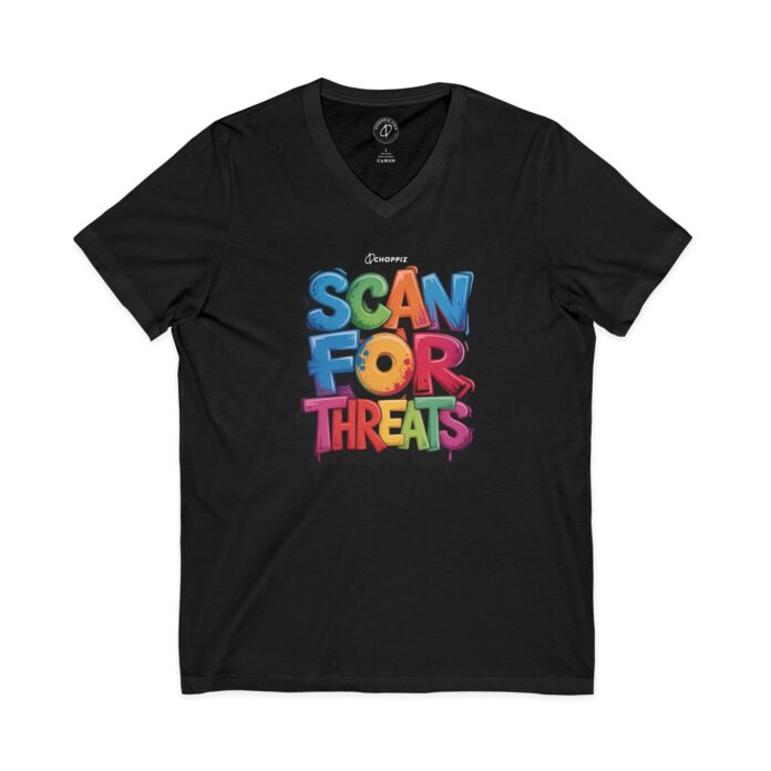 Scan For Threats V-Neck Tee