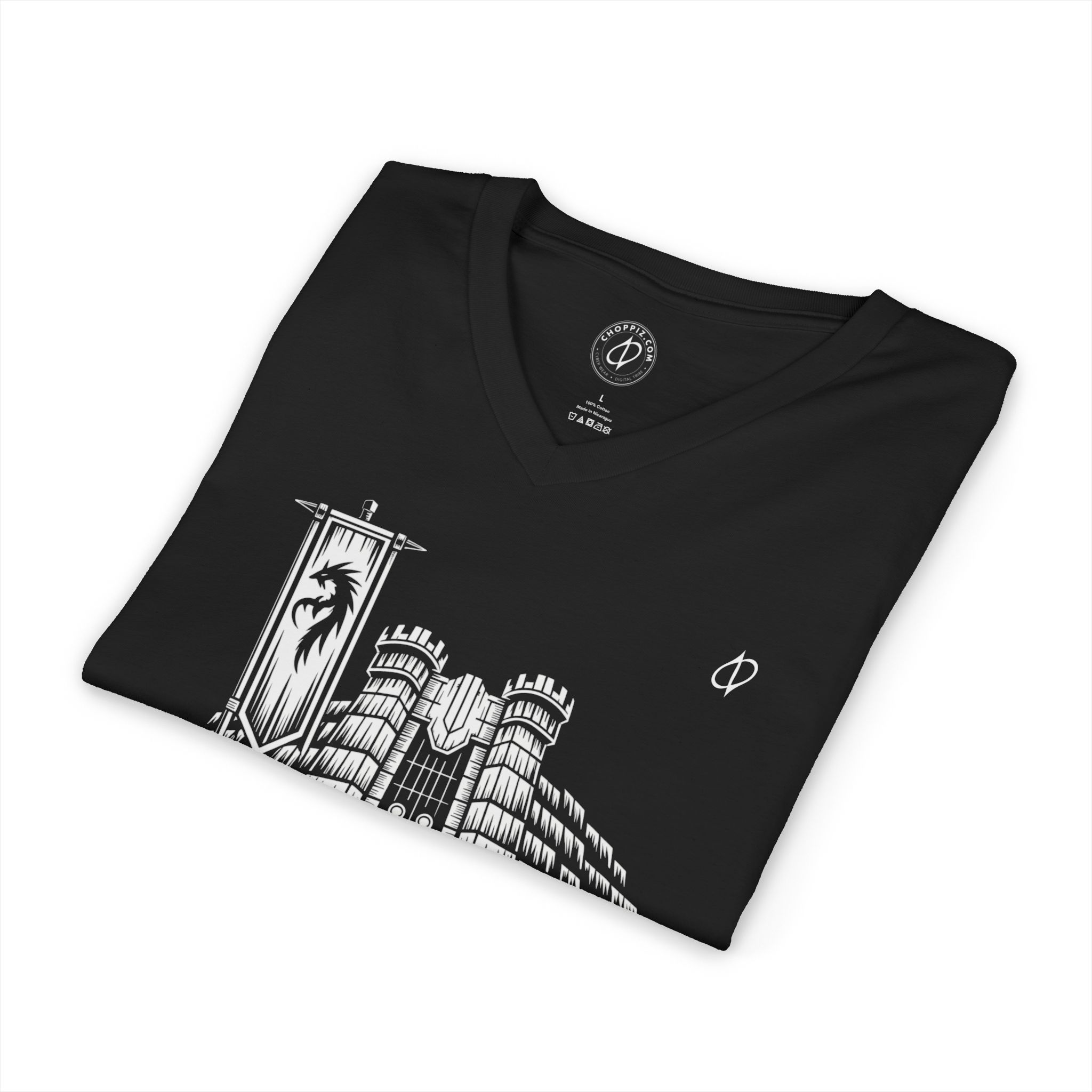 Battleground Fortress V-Neck Tee - Image 2
