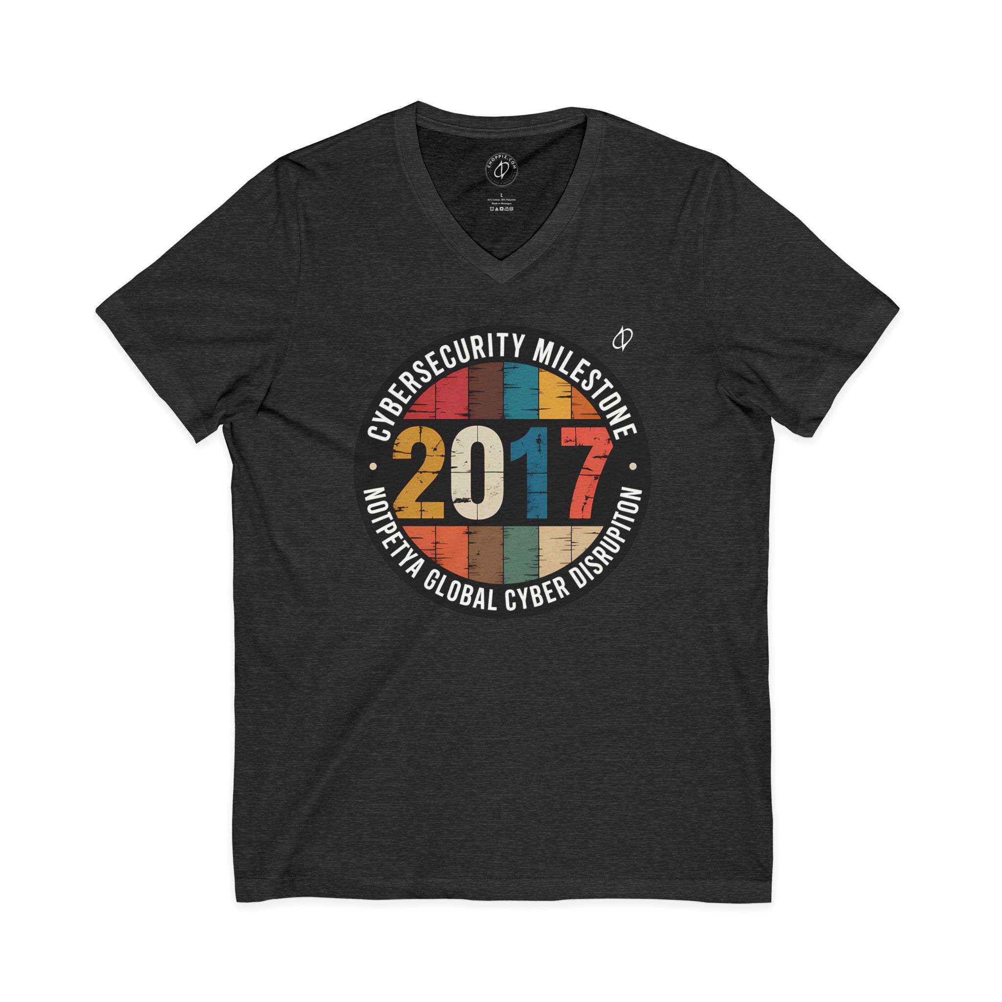 NotPetya Cybersecurity Milestone V-Neck Tee - Image 6