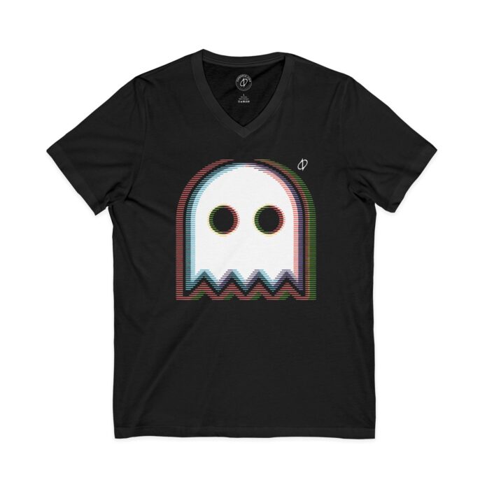 Glitch Ghost V-Neck Tee