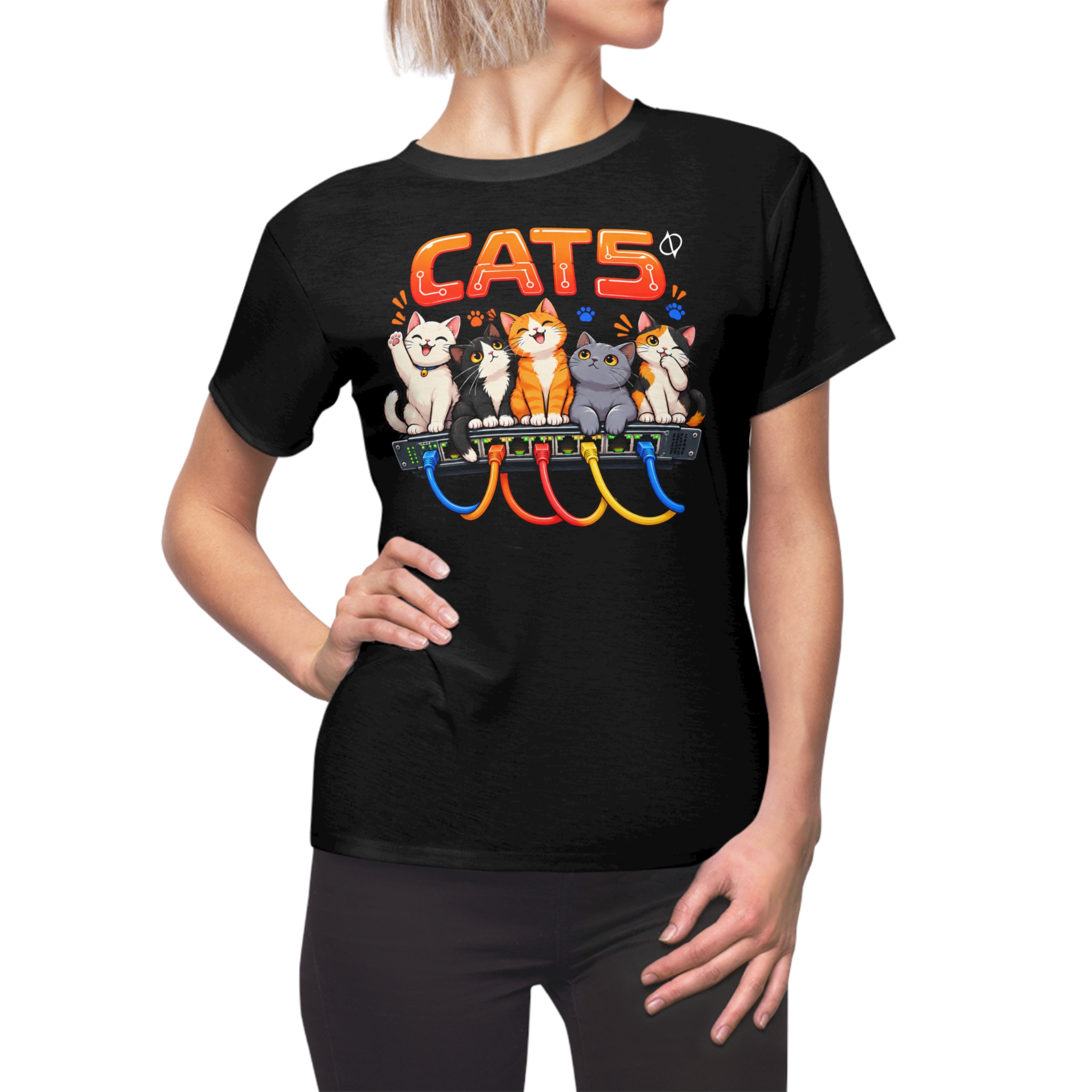CAT5 Network Switch Cats Tee - Image 4