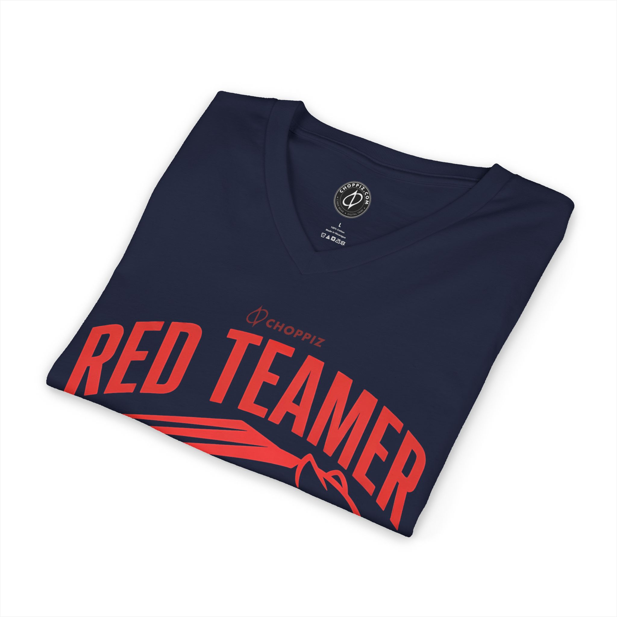 Red Teamer Panther V-Neck Tee - Image 5
