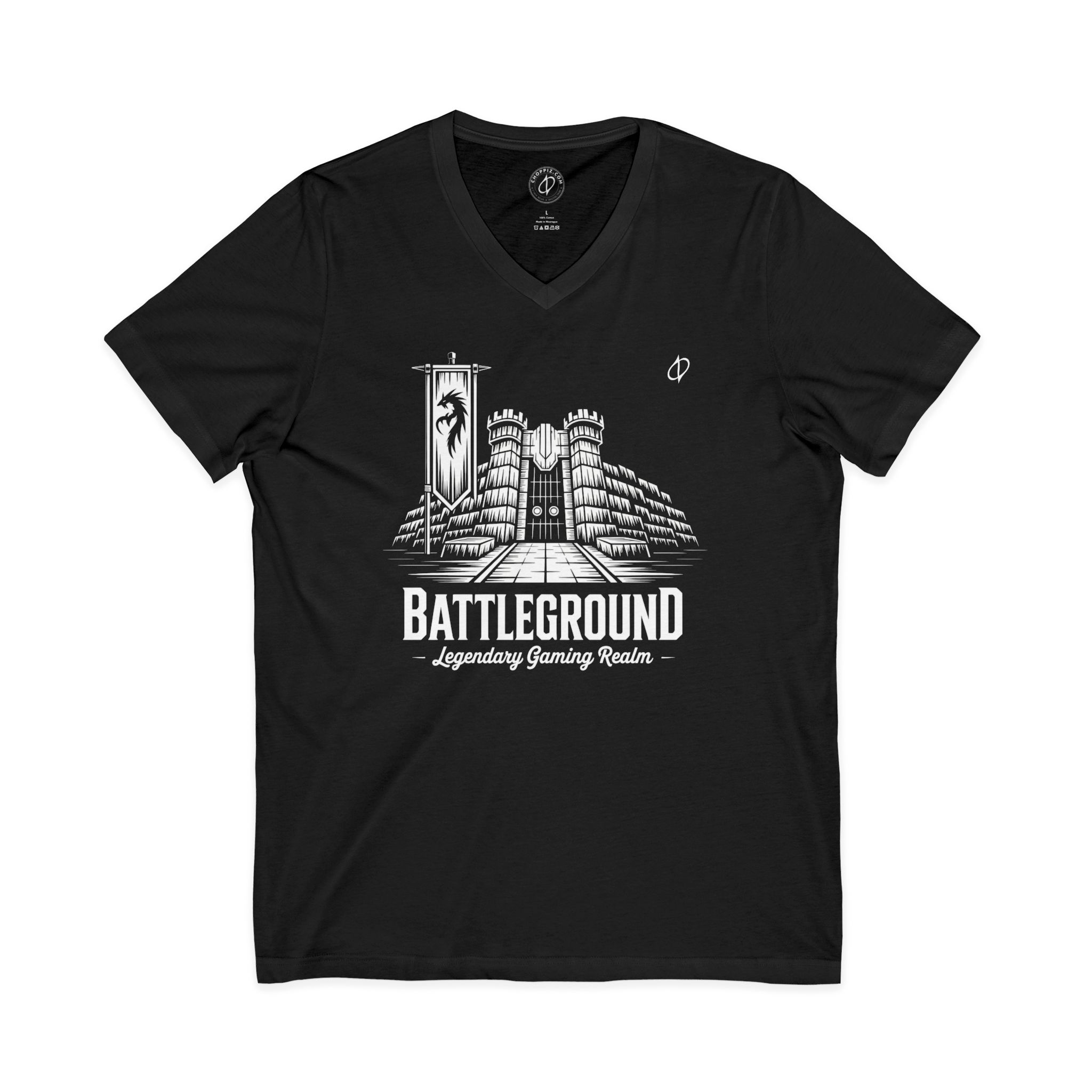 Battleground Fortress V-Neck Tee