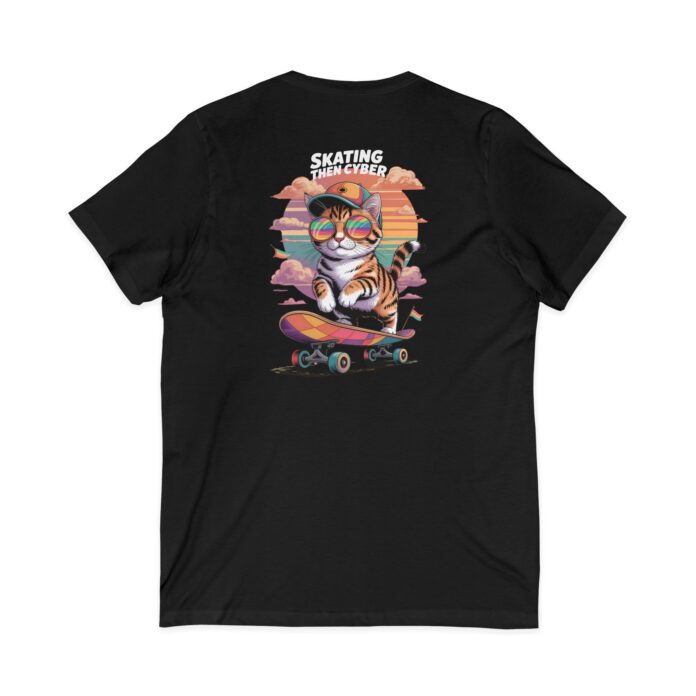 Skating Then Cyber V-Neck Tee