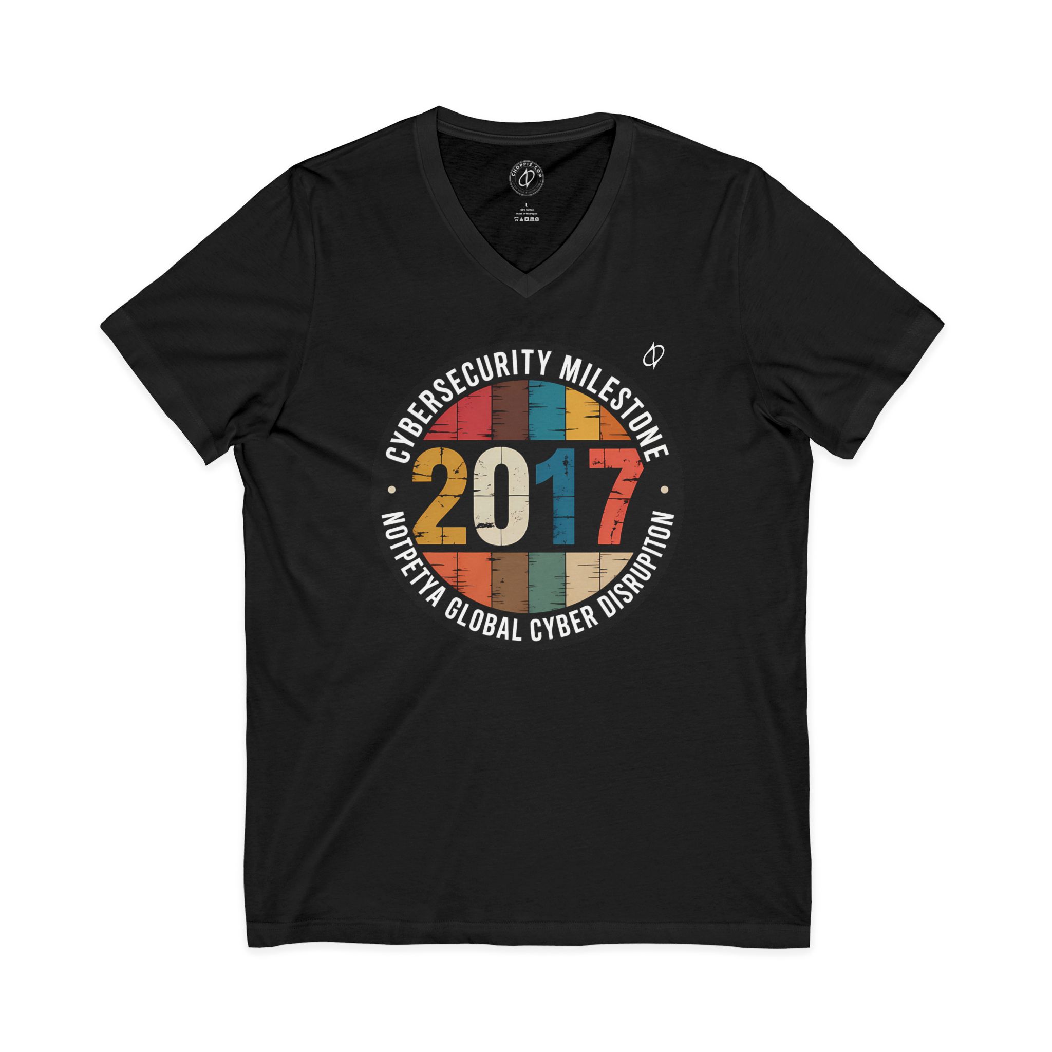 NotPetya Cybersecurity Milestone V-Neck Tee