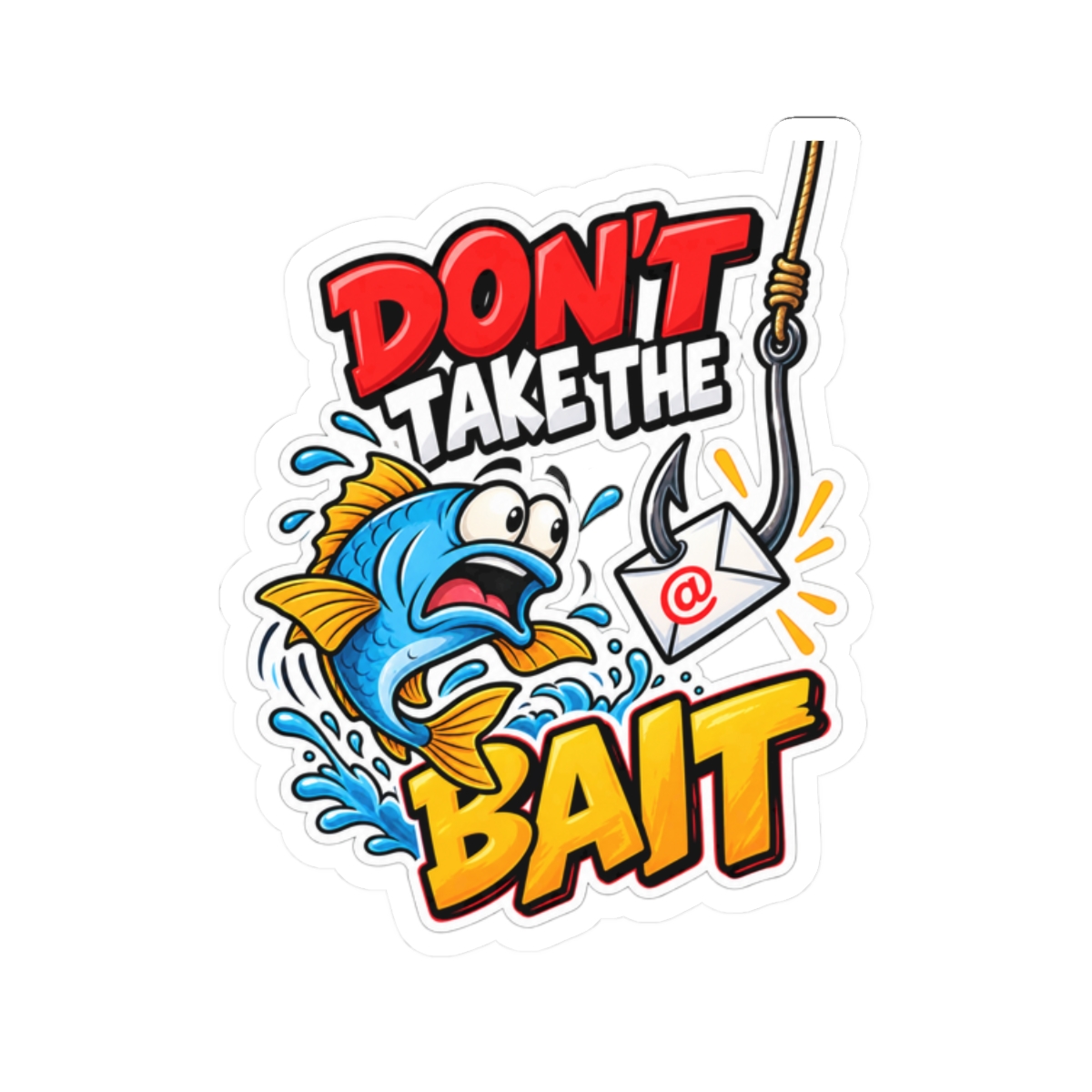 Don't Take the Bait Phishing Awareness Sticker
